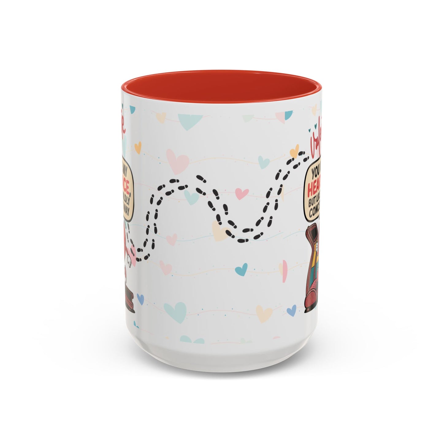 Heart Race Accent Coffee Mug (11, 15oz)
