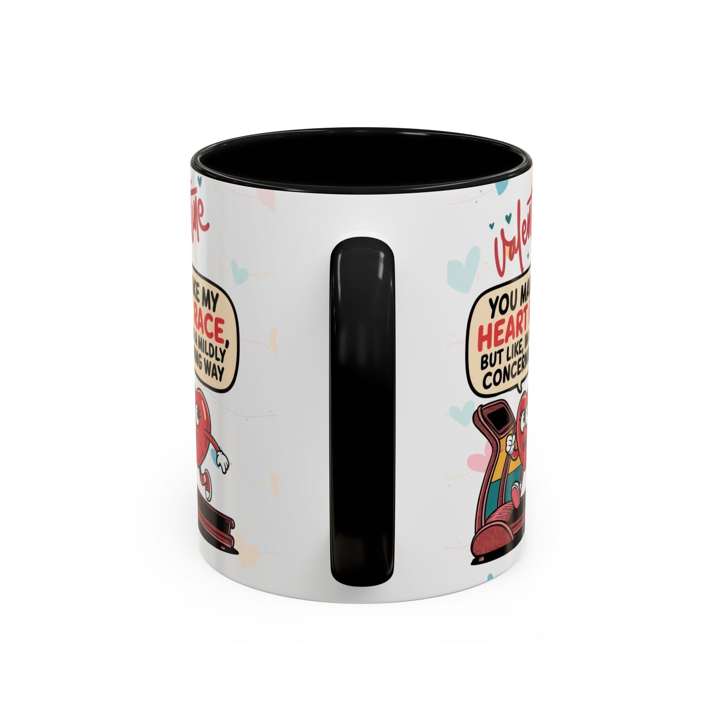 Heart Race Accent Coffee Mug (11, 15oz)