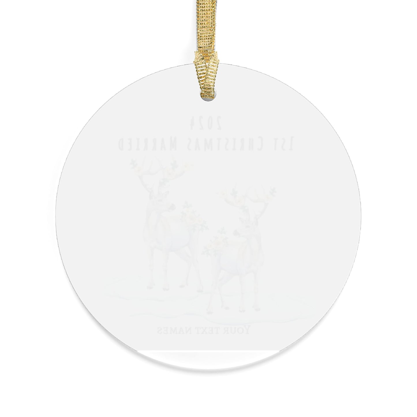 1st Christmas Married Custom Personalized Acrylic Ornaments