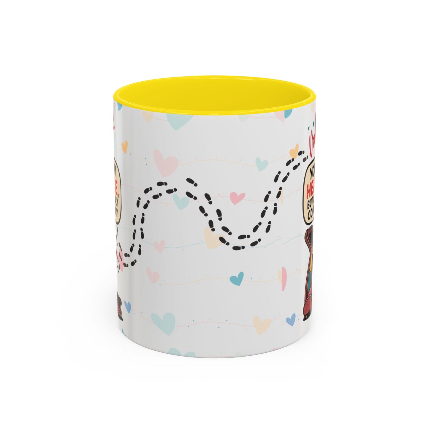Heart Race Accent Coffee Mug (11, 15oz)