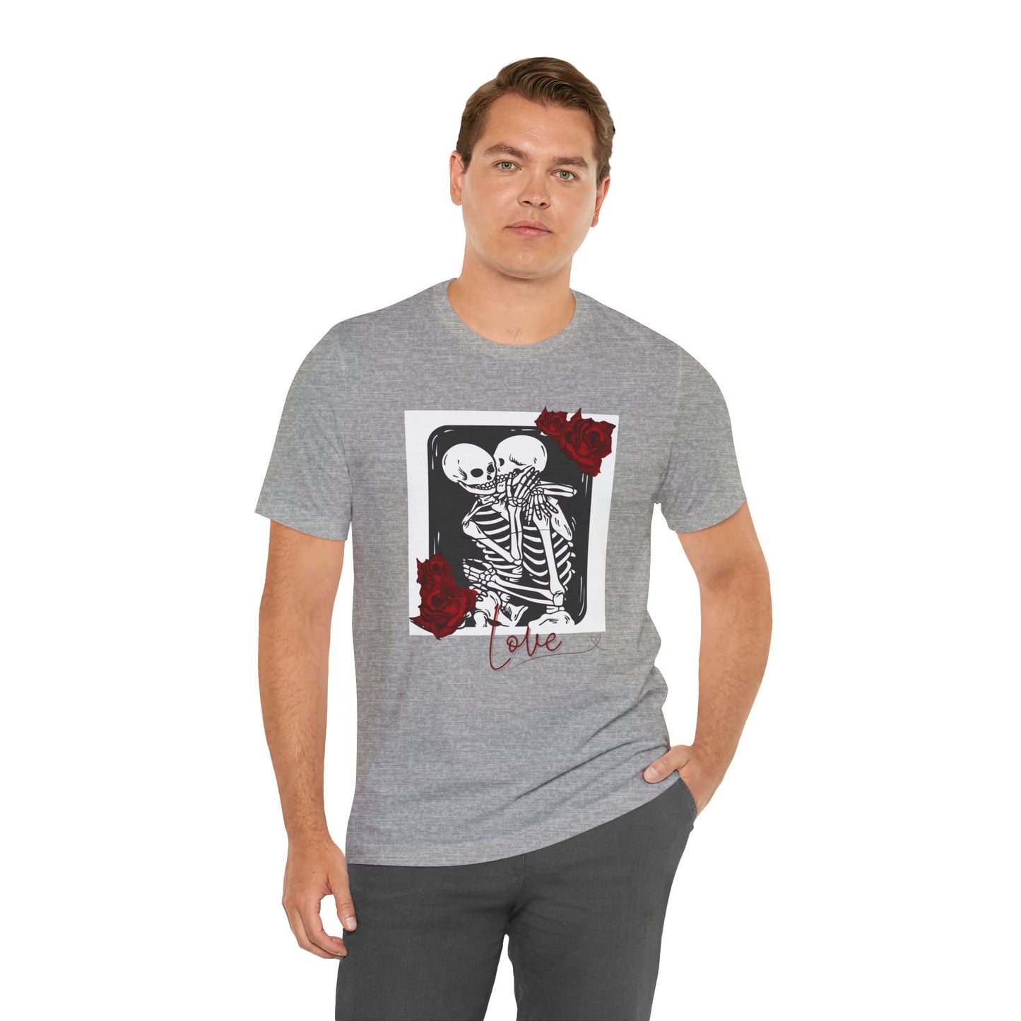 Unisex Halloween Tshirt -Skeleton Love