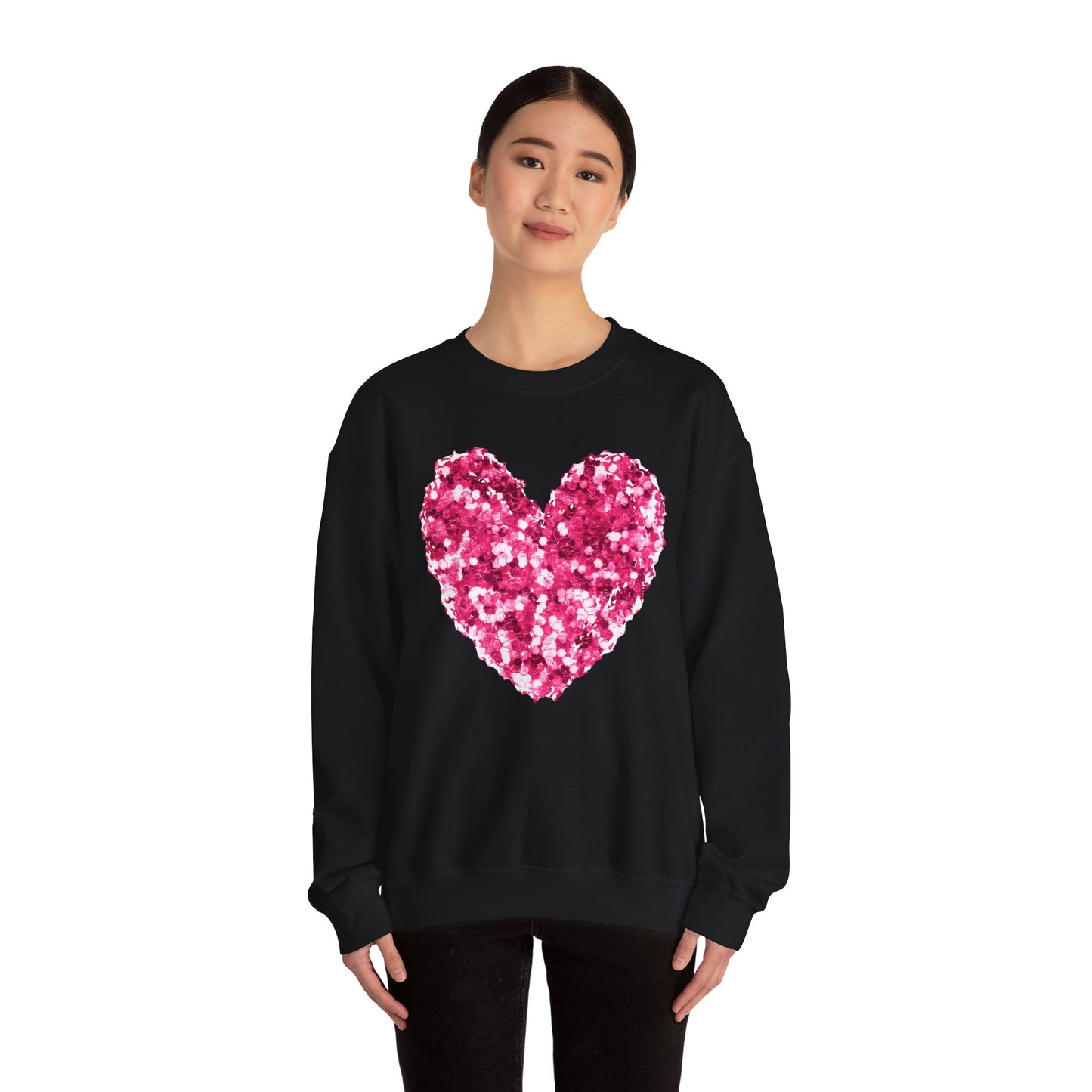 Pink Heart Unisex Heavy Blend™ Crewneck Sweatshirt