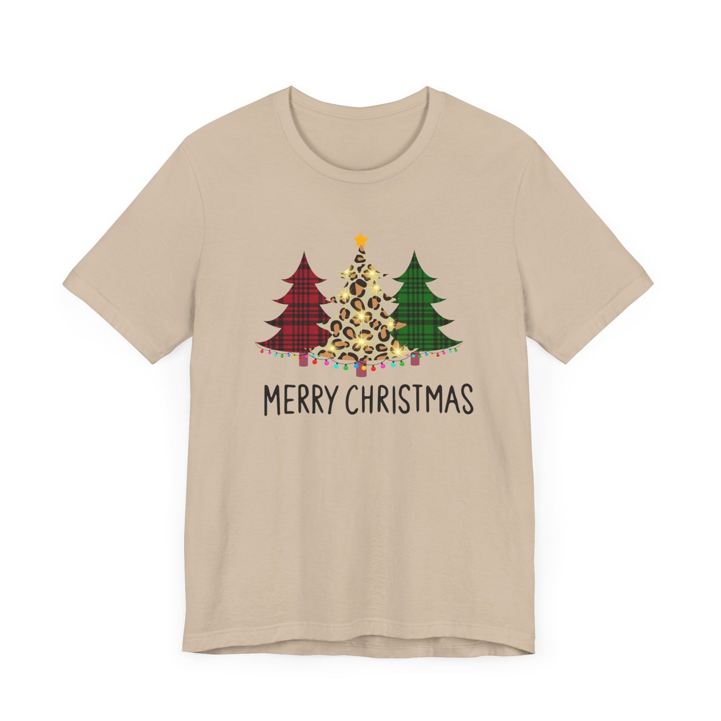 Merry Christmas Pines Unisex Jersey Short Sleeve Tee