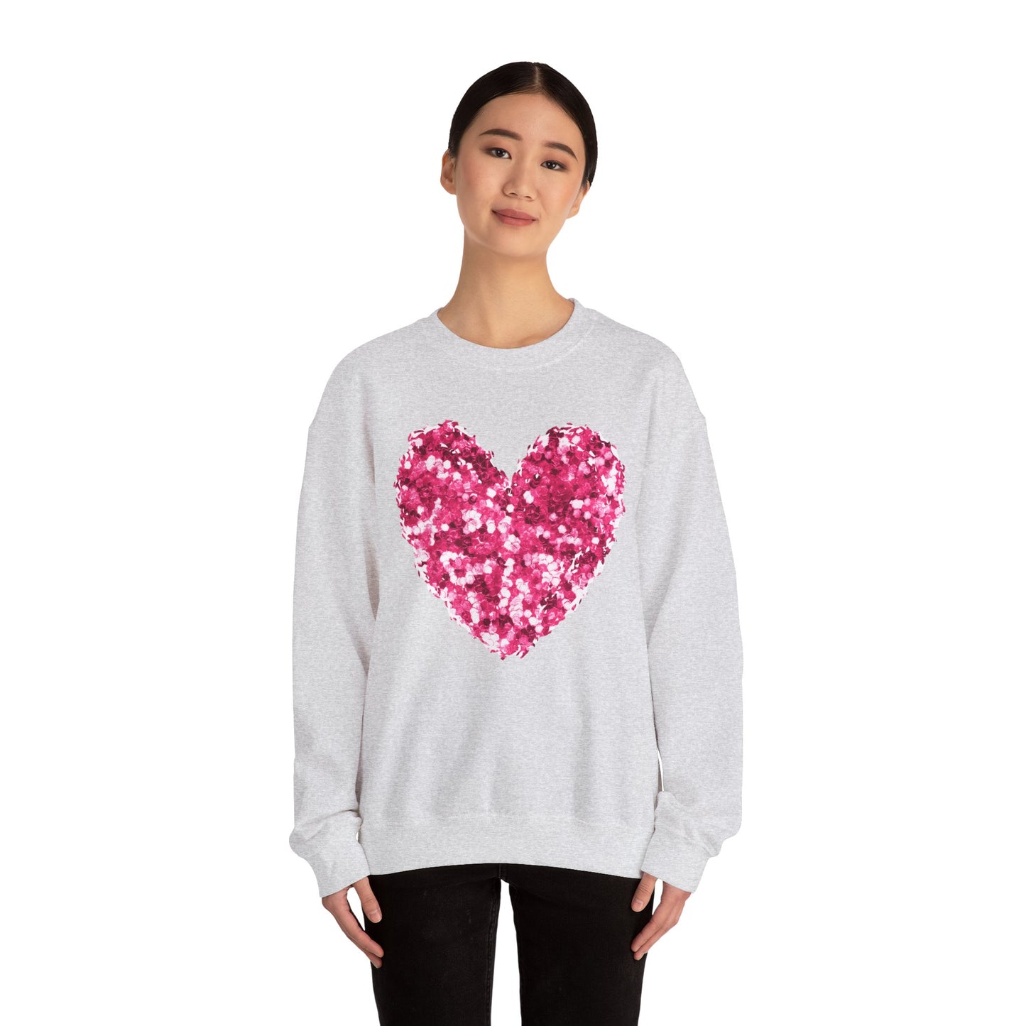 Pink Heart Unisex Heavy Blend™ Crewneck Sweatshirt