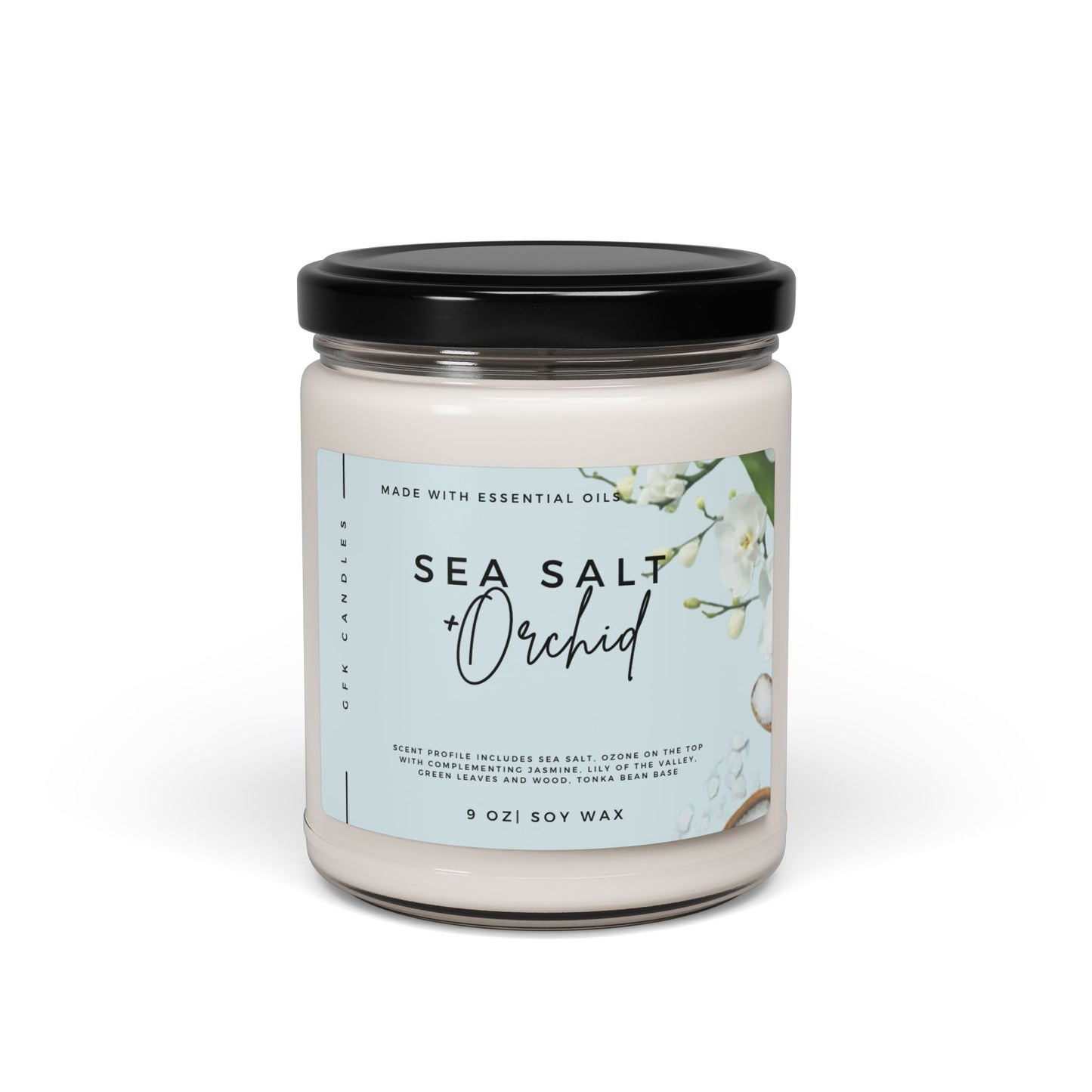 Sea Salt  Orchid Soy Candle, 9oz