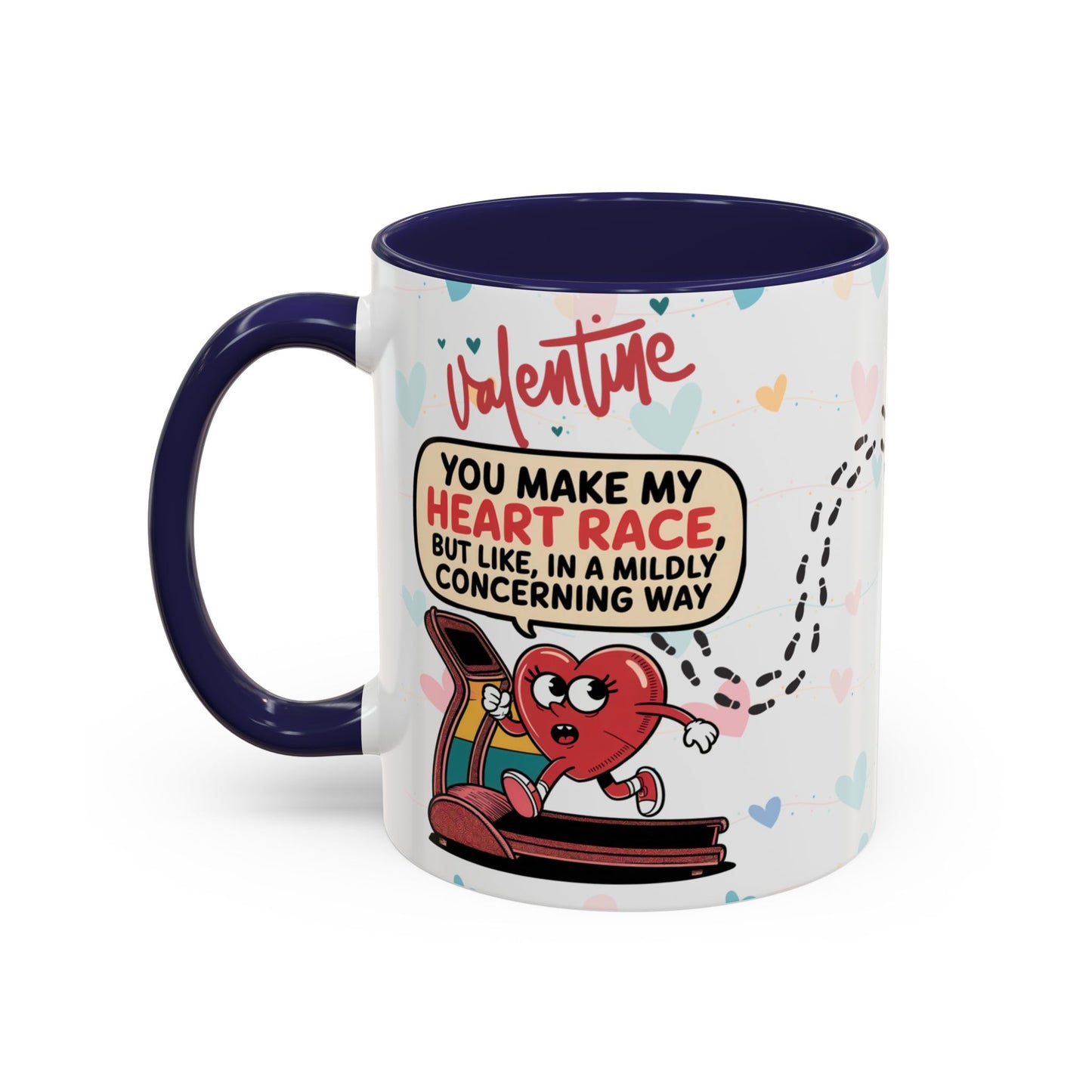Heart Race Accent Coffee Mug (11, 15oz)