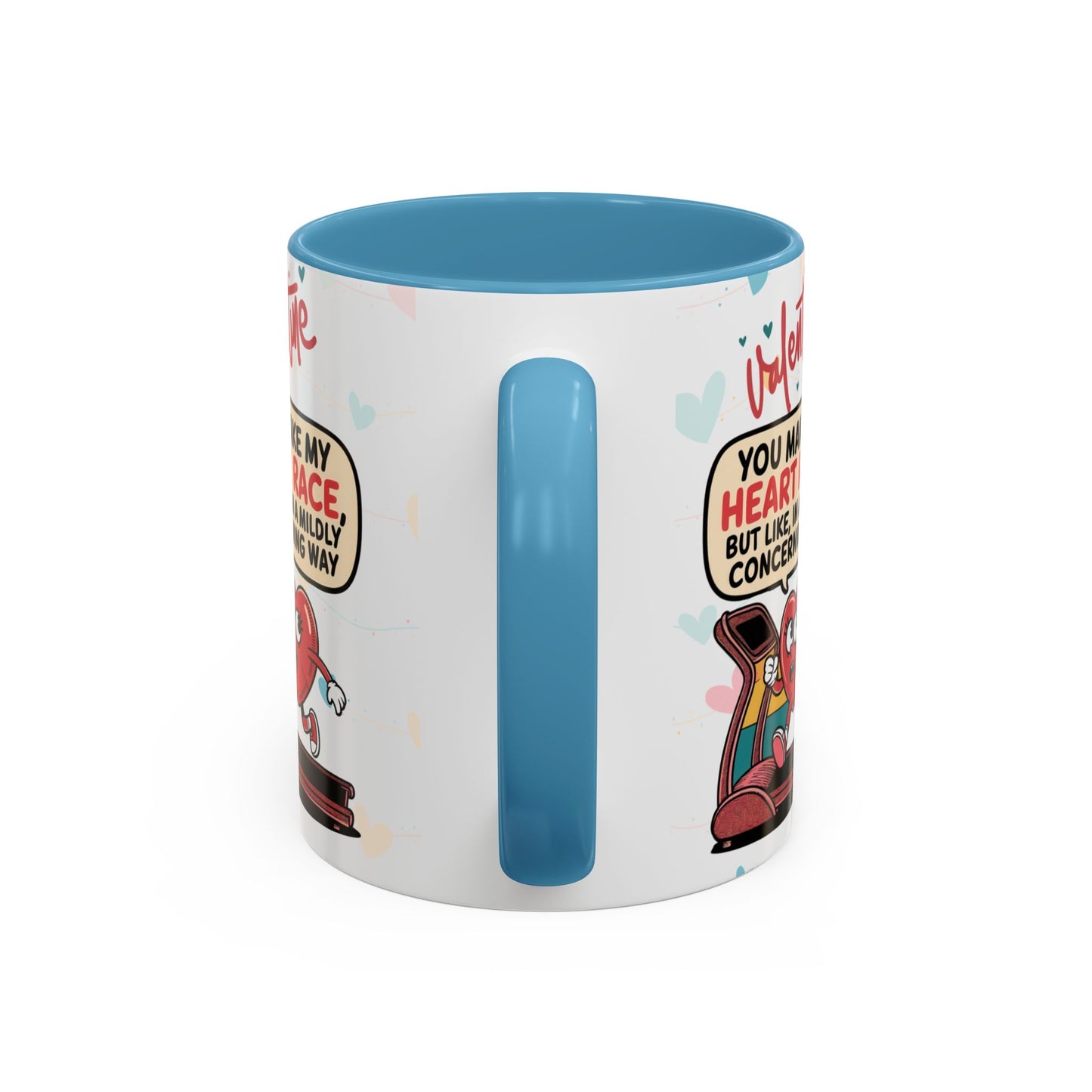 Heart Race Accent Coffee Mug (11, 15oz)
