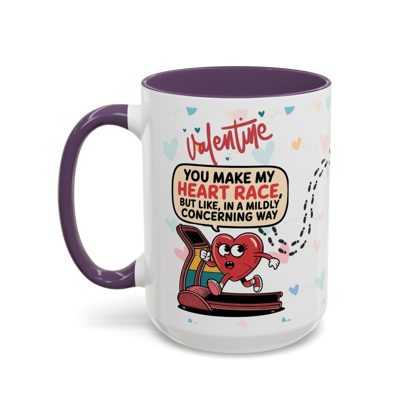 Heart Race Accent Coffee Mug (11, 15oz)