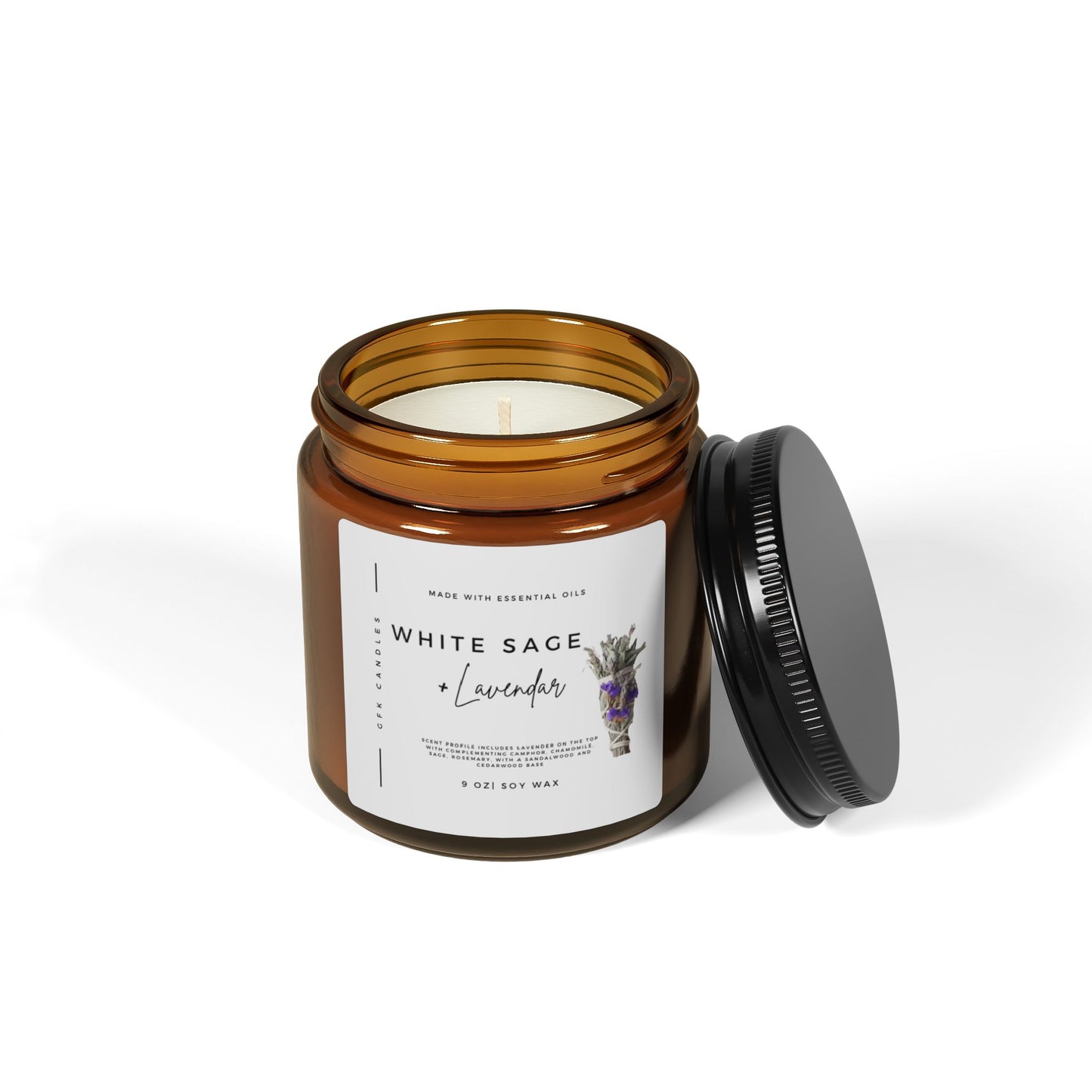 White Sage & Lavendar Soy Candle