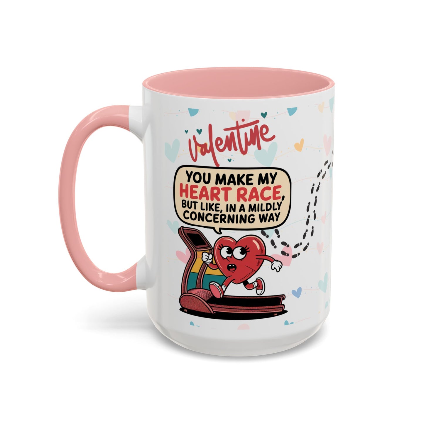 Heart Race Accent Coffee Mug (11, 15oz)