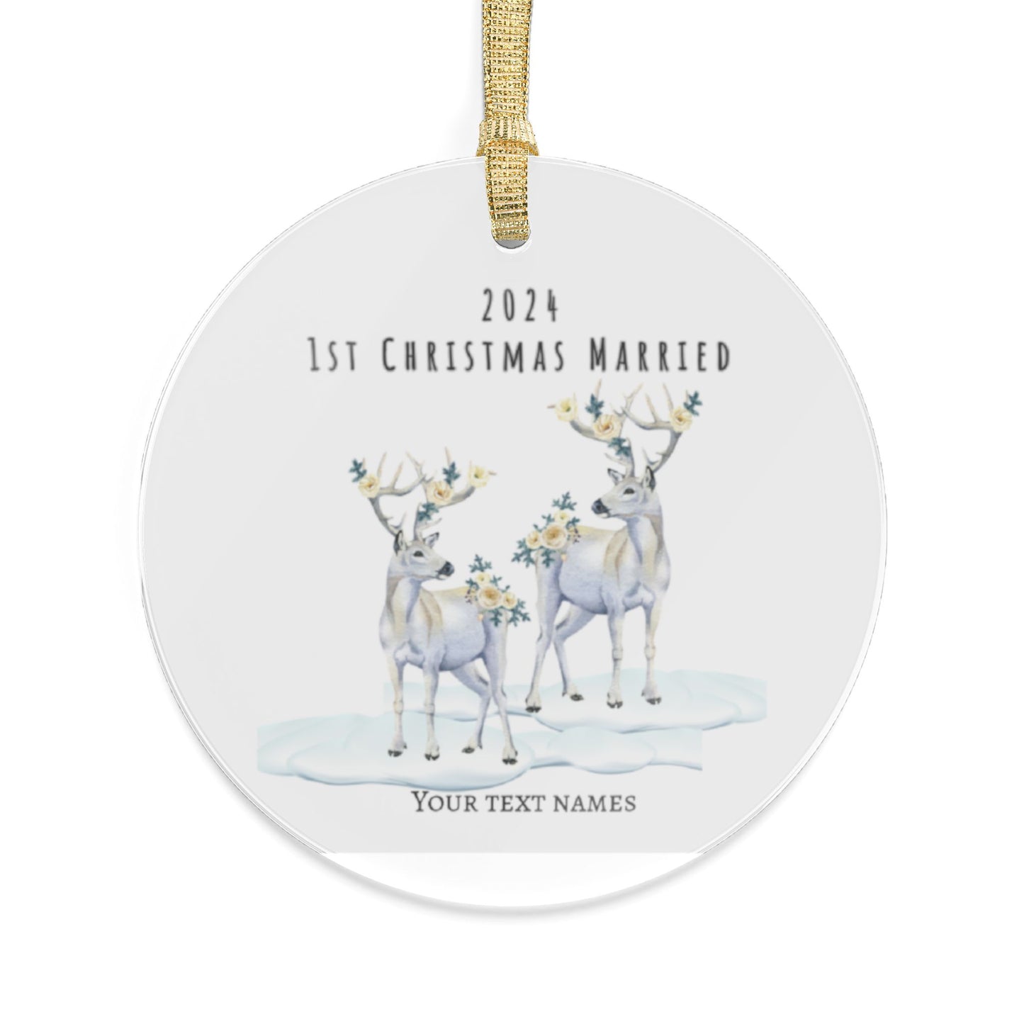 1st Christmas Married Custom Personalized Acrylic Ornaments