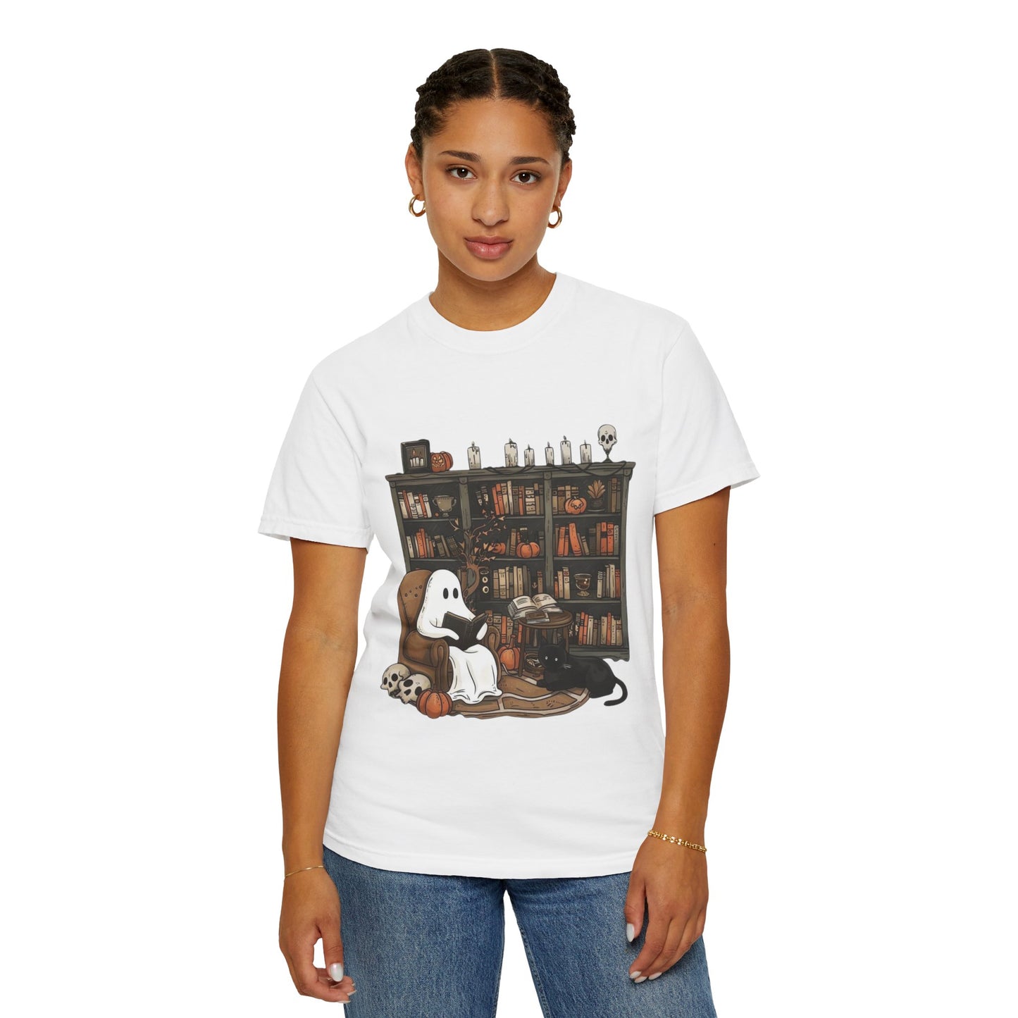 Unisex Halloween Tshirt - Library Boo