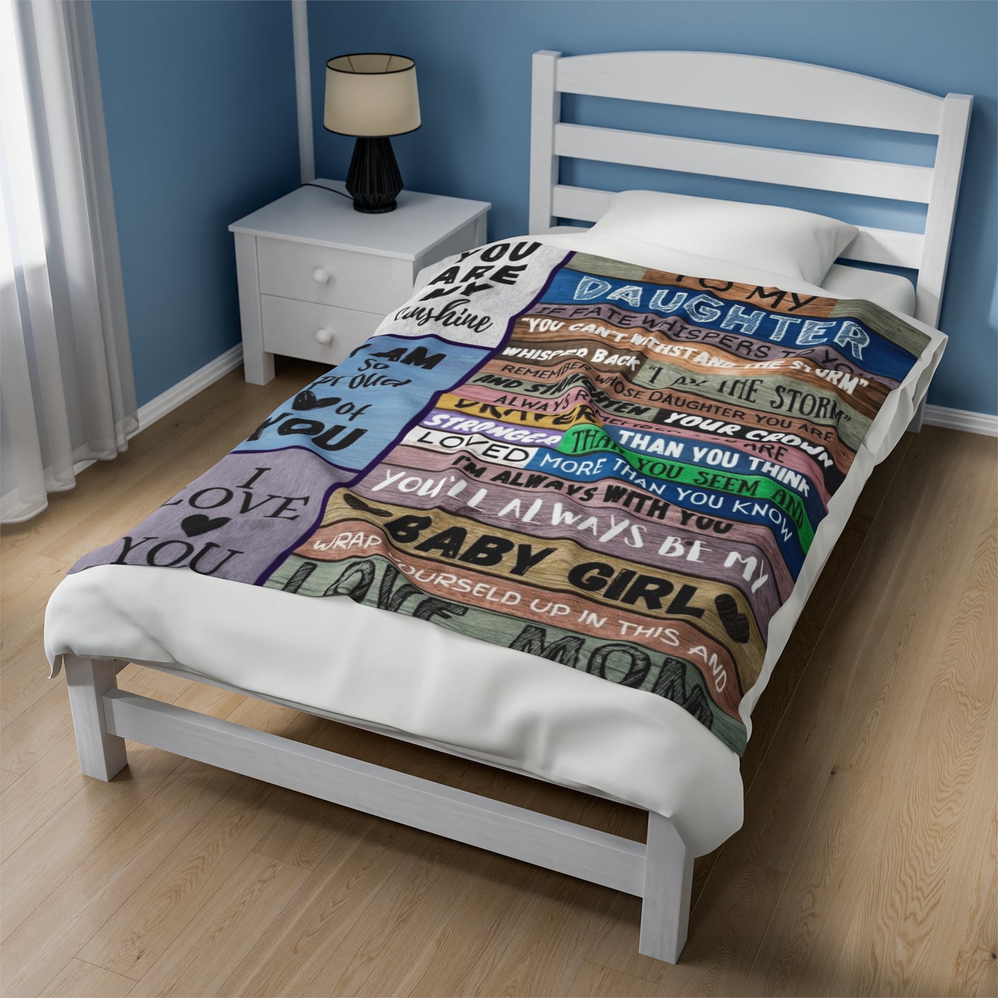 To my Daughter Velveteen Plush Blanket