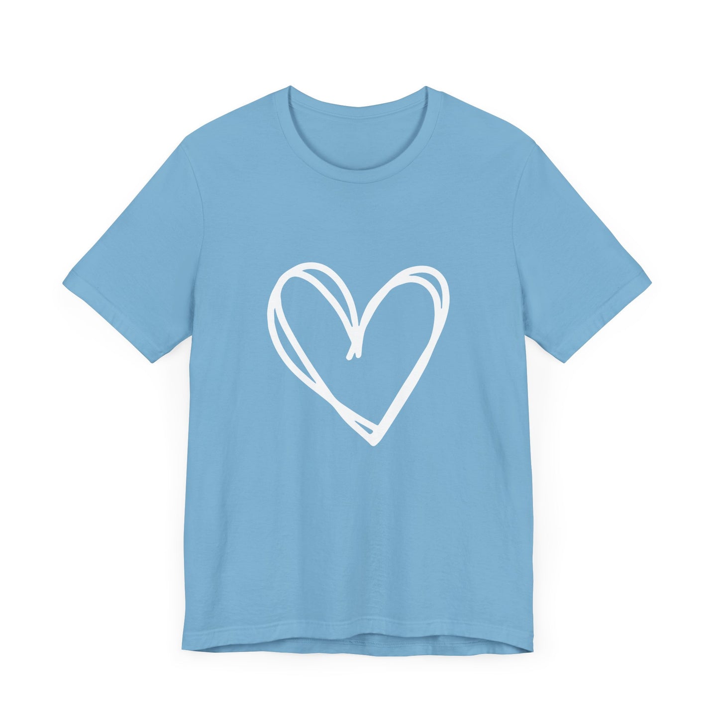 Heart Outline Unisex Jersey Short Sleeve Tee