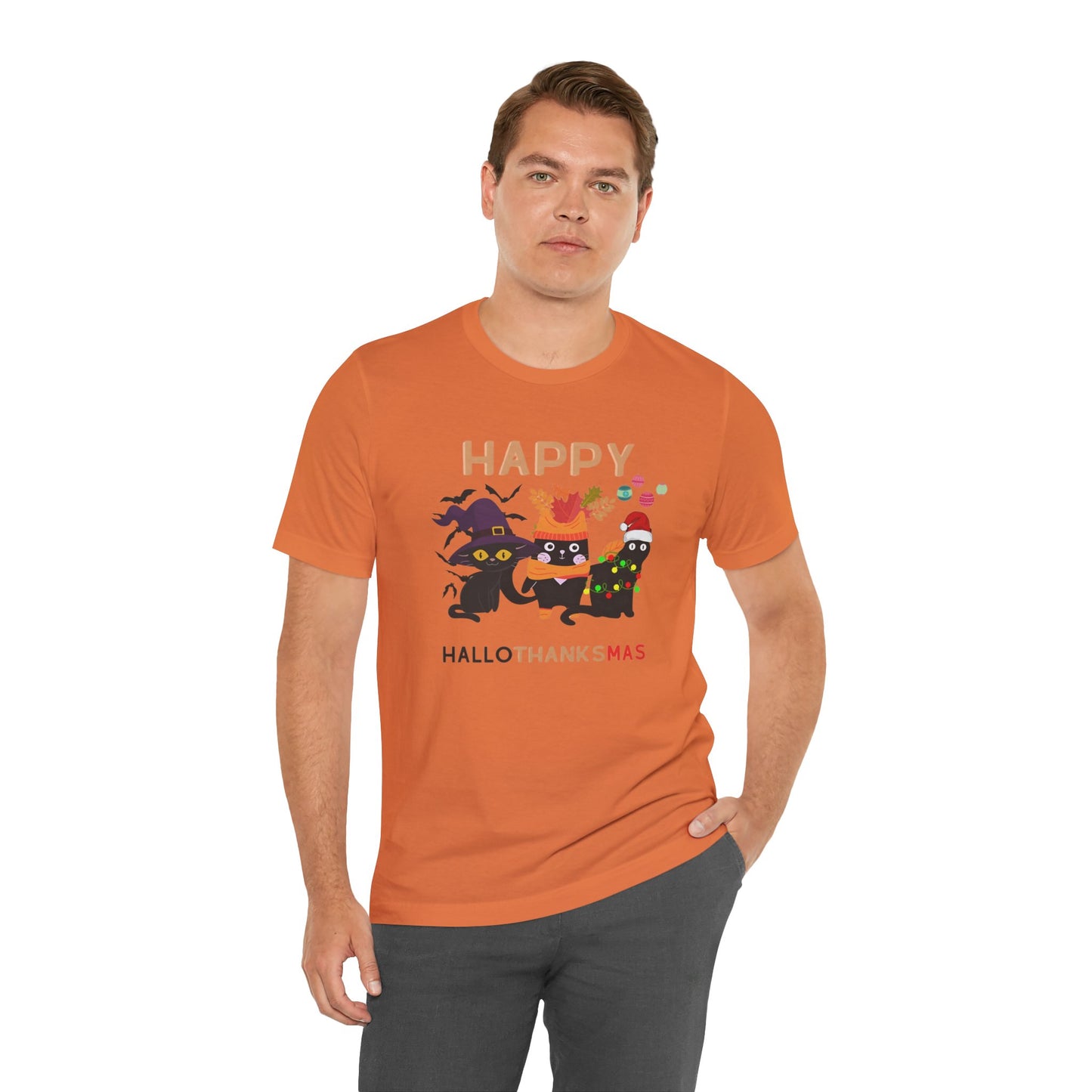 Unisex Halloween Tshirt - Hallothanksmas