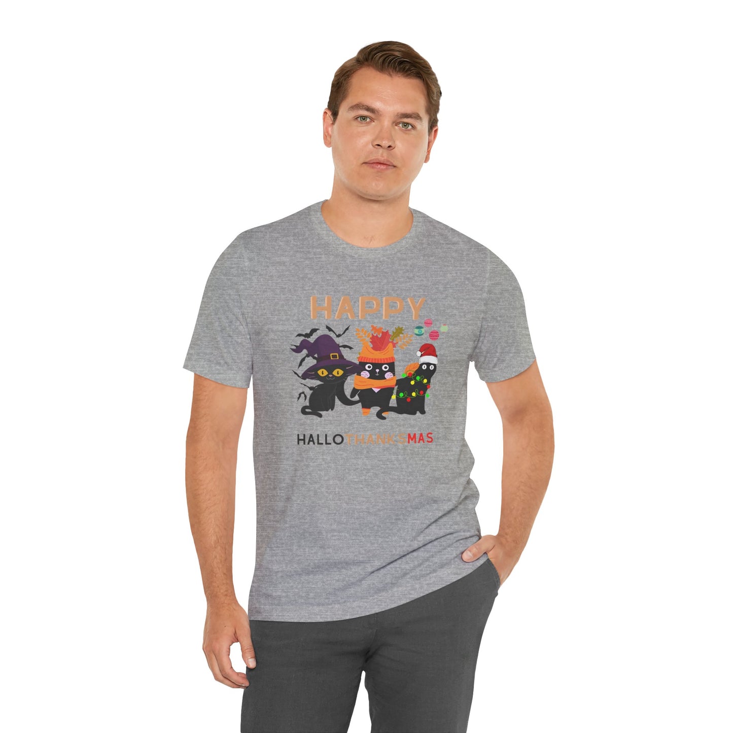 Unisex Halloween Tshirt - Hallothanksmas