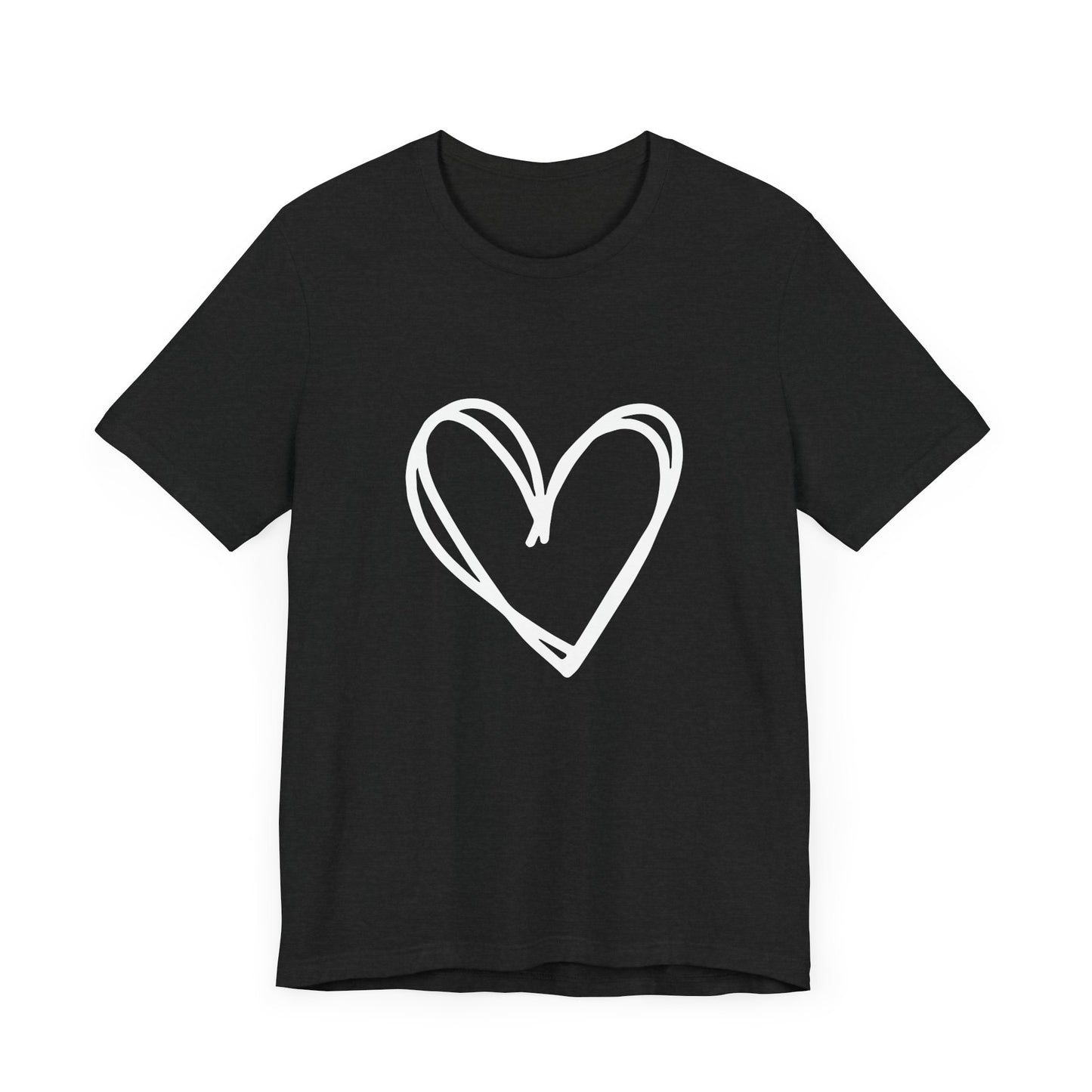 Heart Outline Unisex Jersey Short Sleeve Tee