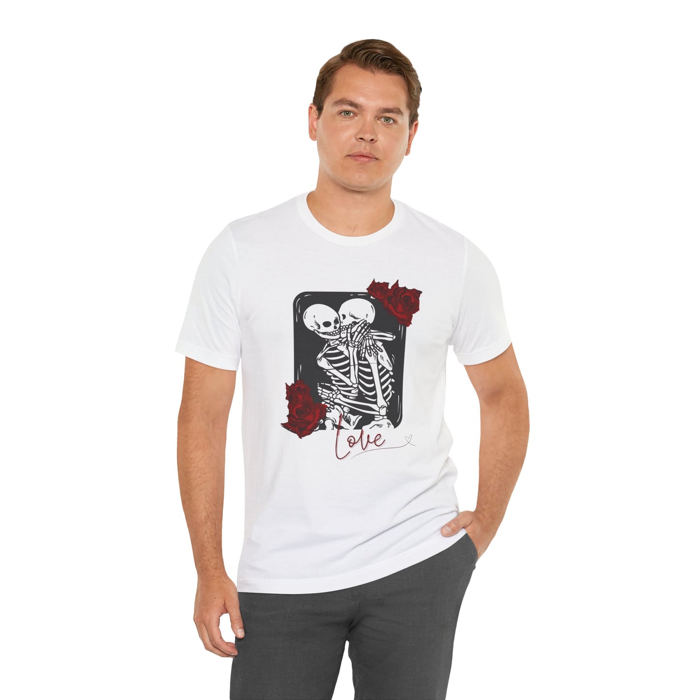 Unisex Halloween Tshirt -Skeleton Love