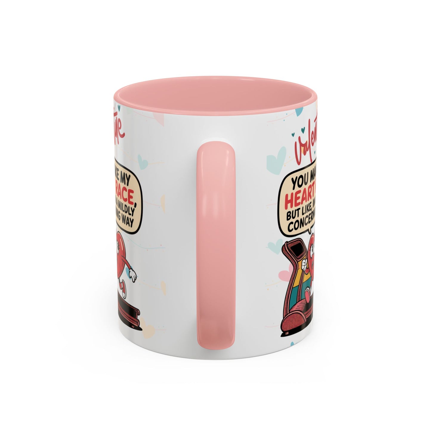 Heart Race Accent Coffee Mug (11, 15oz)