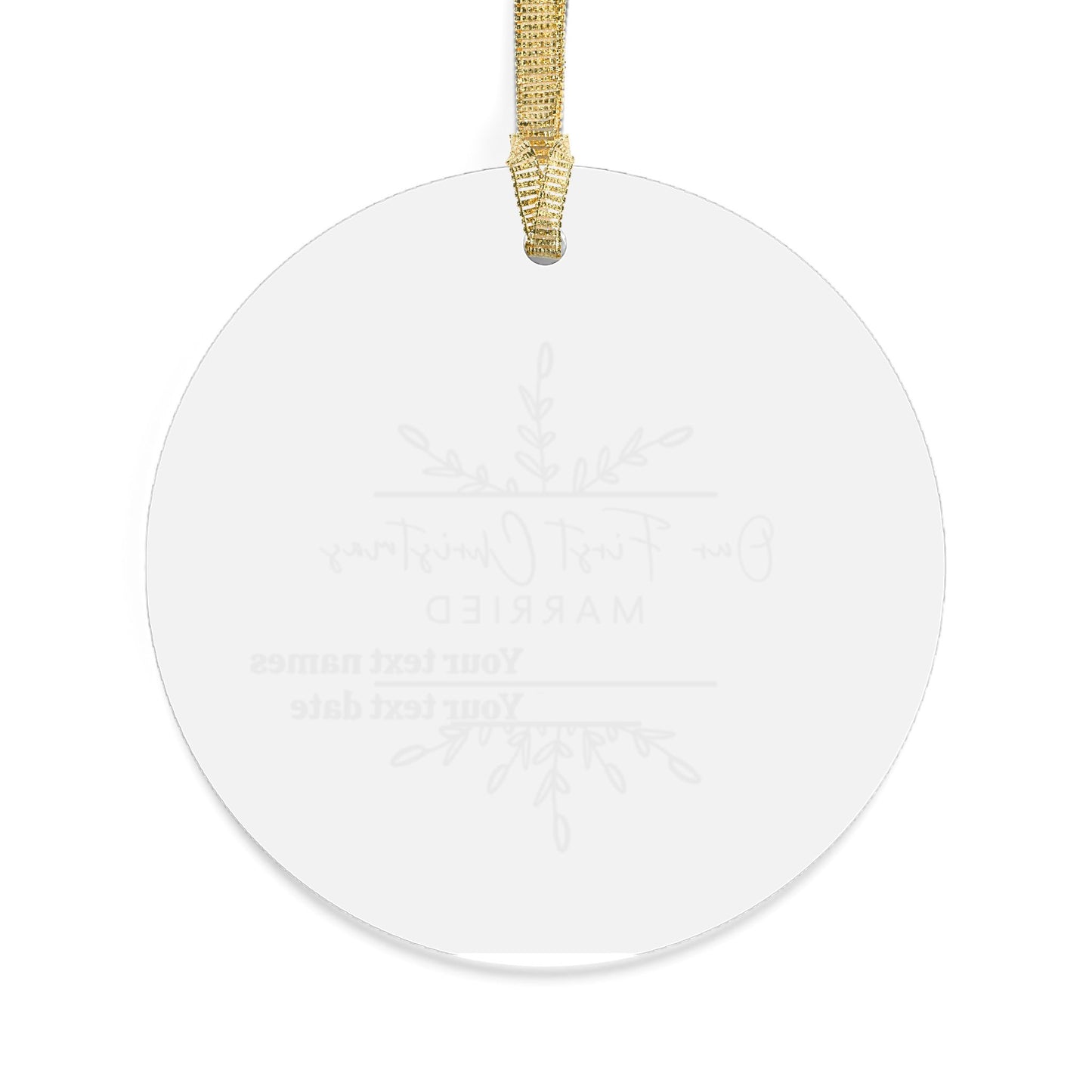 Our First Christmas Married Custom Personalized Acrylic Ornaments