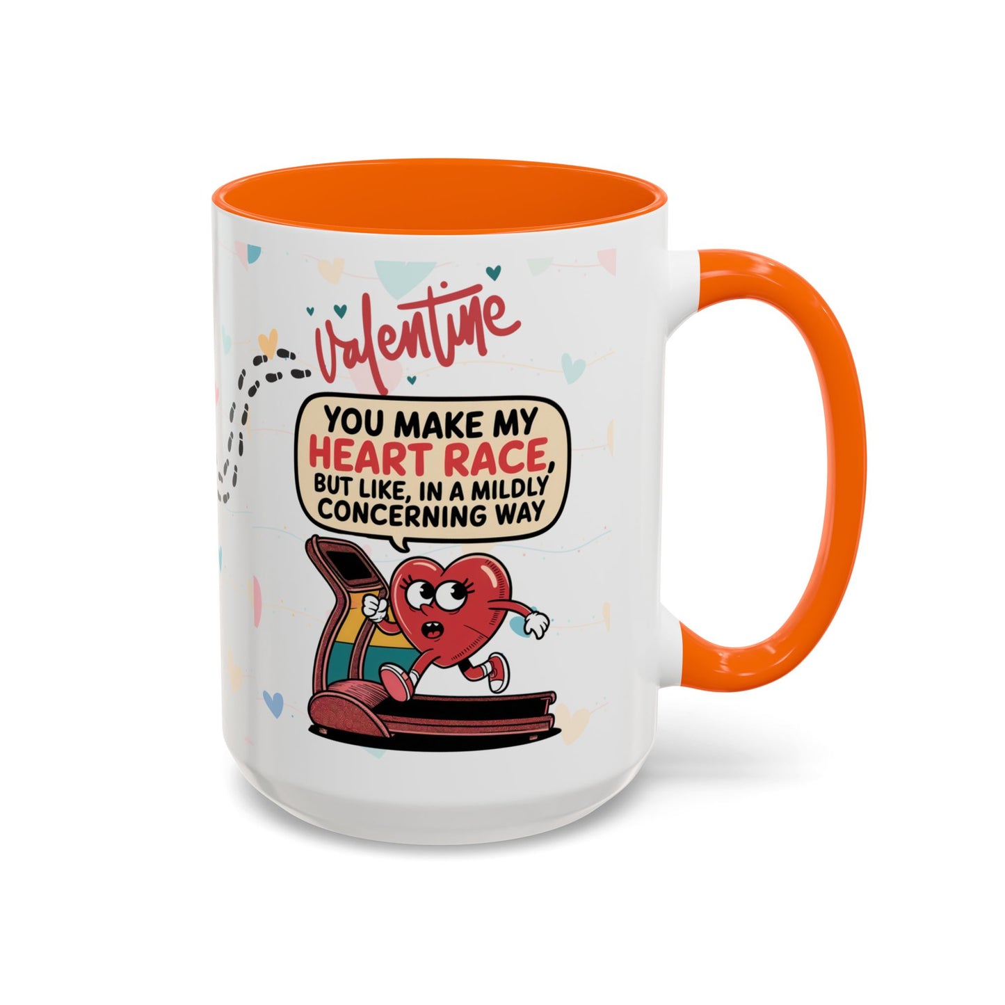 Heart Race Accent Coffee Mug (11, 15oz)