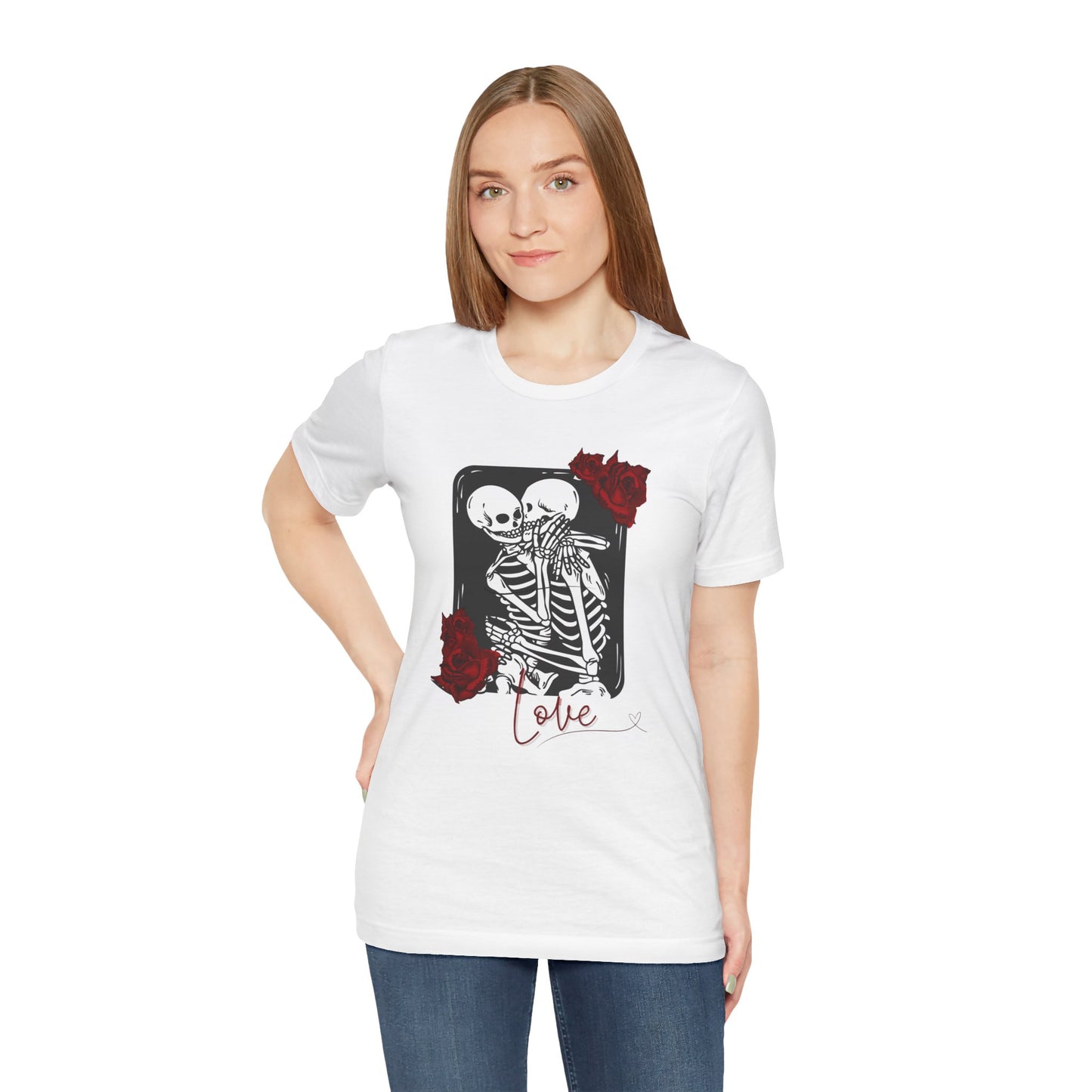 Unisex Halloween Tshirt -Skeleton Love