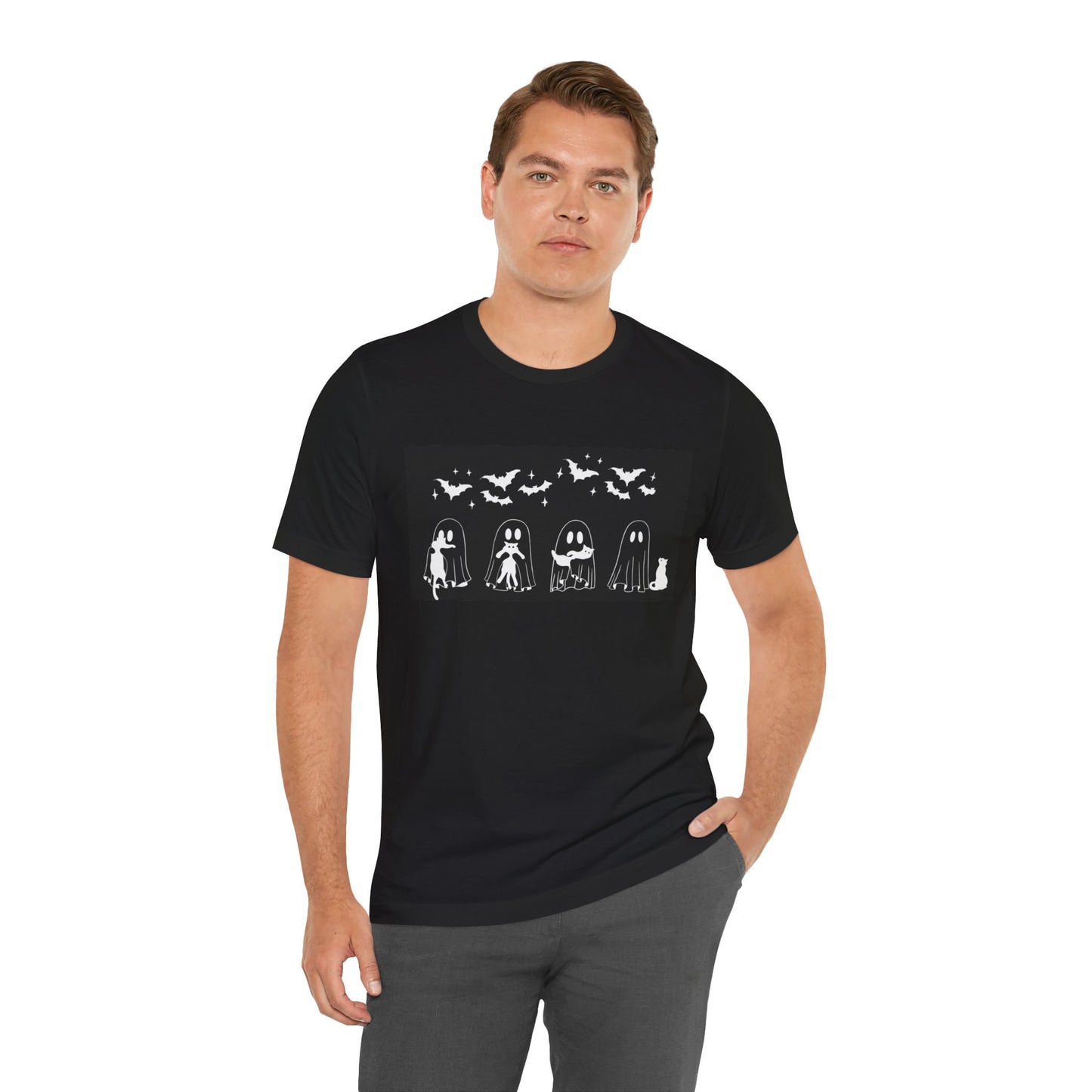 Unisex Halloween Tshirt Boo Kitty