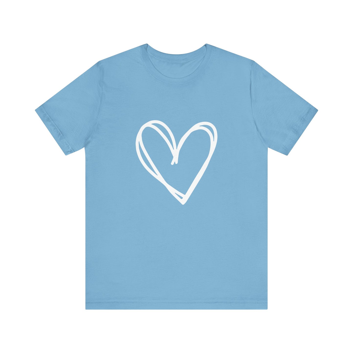 Heart Outline Unisex Jersey Short Sleeve Tee