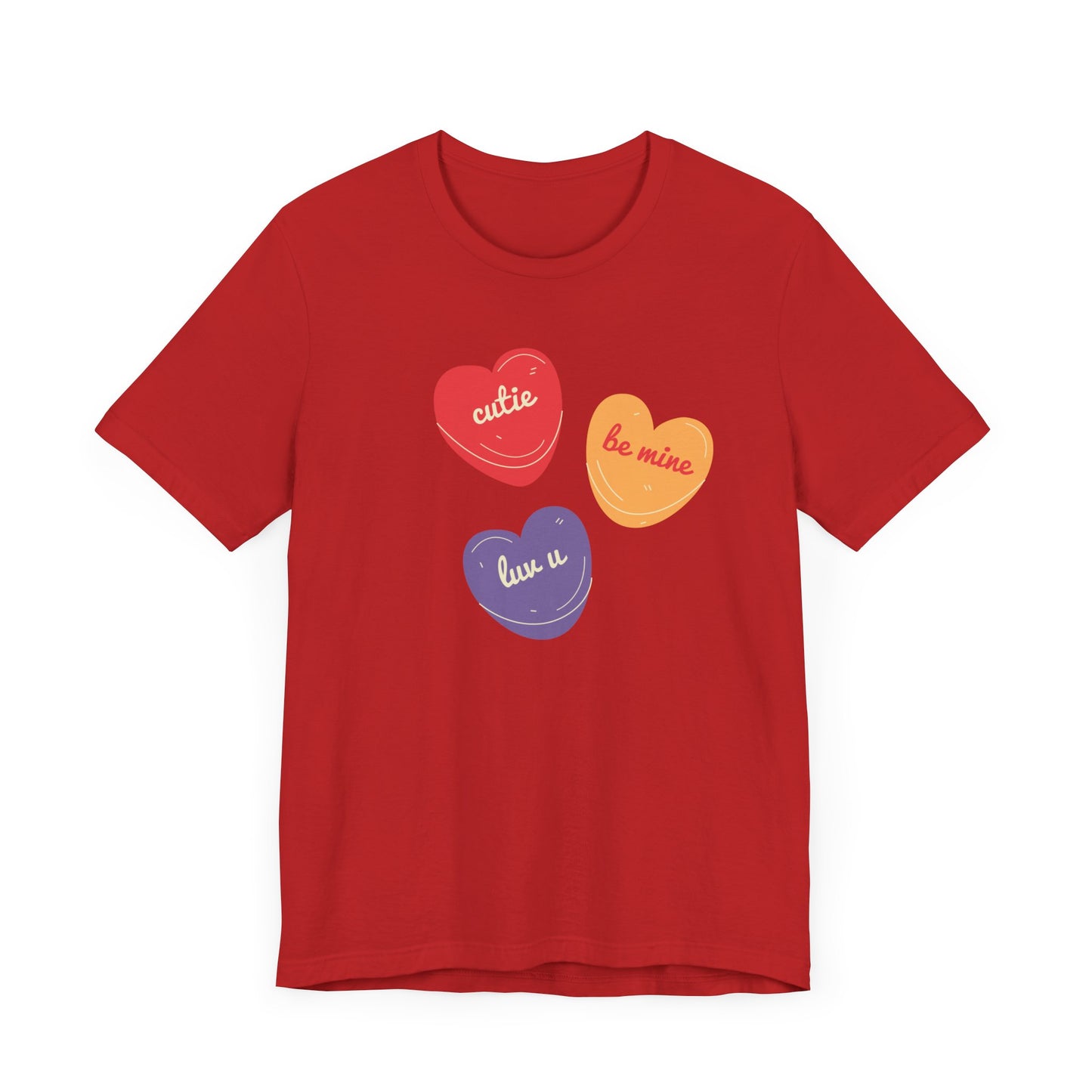 Cutie Valentines Candy Unisex Jersey Short Sleeve Tee