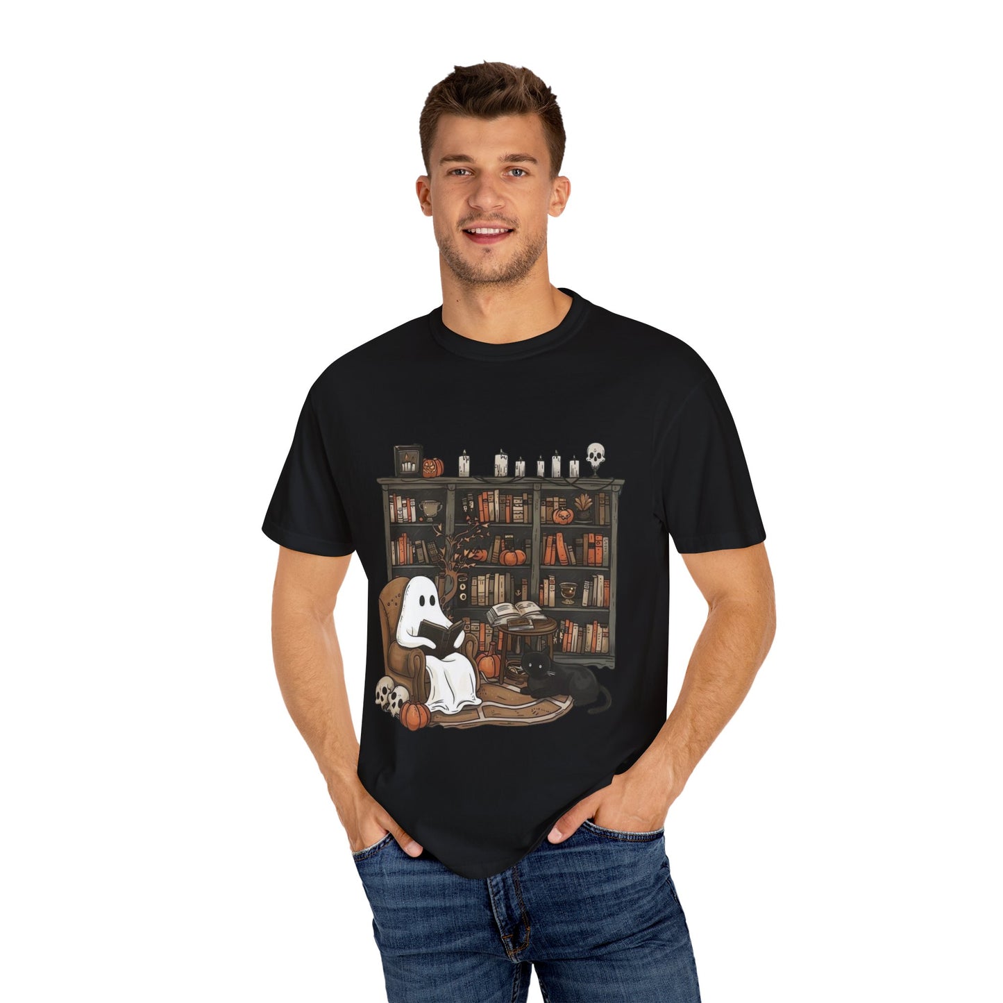 Unisex Halloween Tshirt - Library Boo