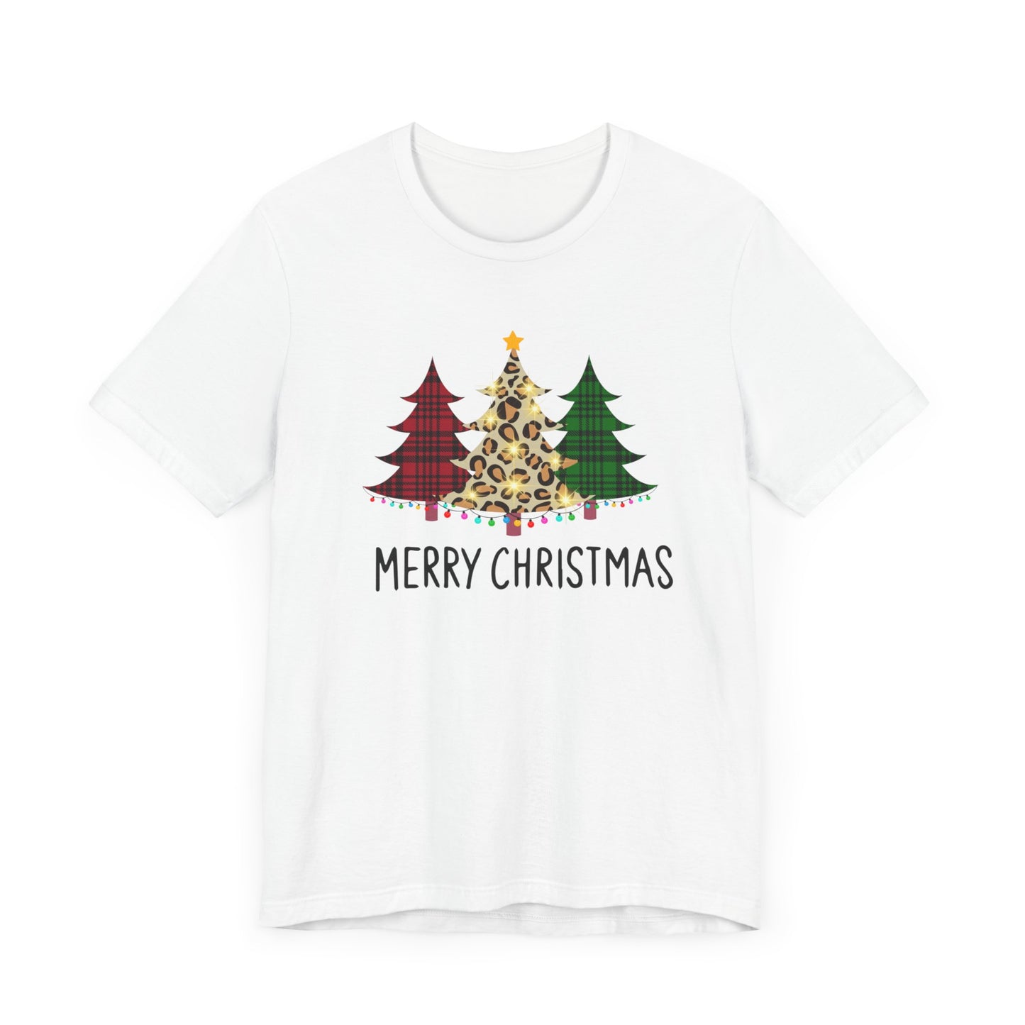 Merry Christmas Pines Unisex Jersey Short Sleeve Tee