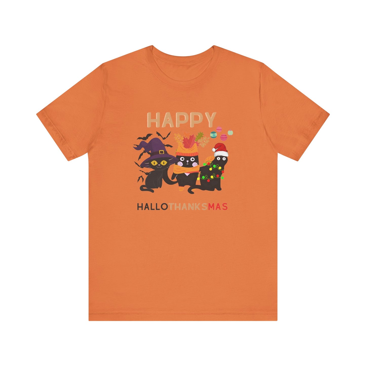 Unisex Halloween Tshirt - Hallothanksmas