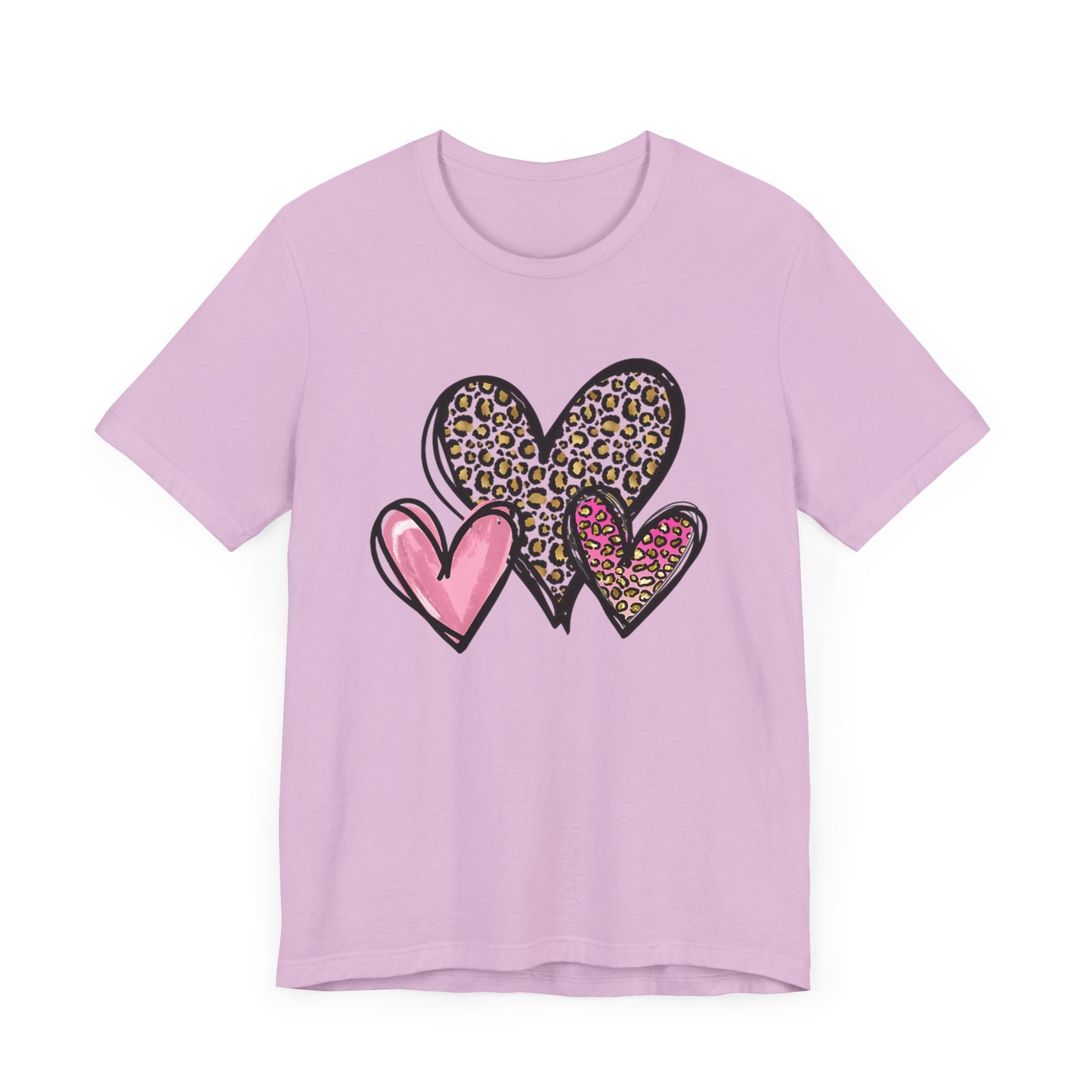 Three heart Tshirt Unisex Jersey Short Sleeve Tee