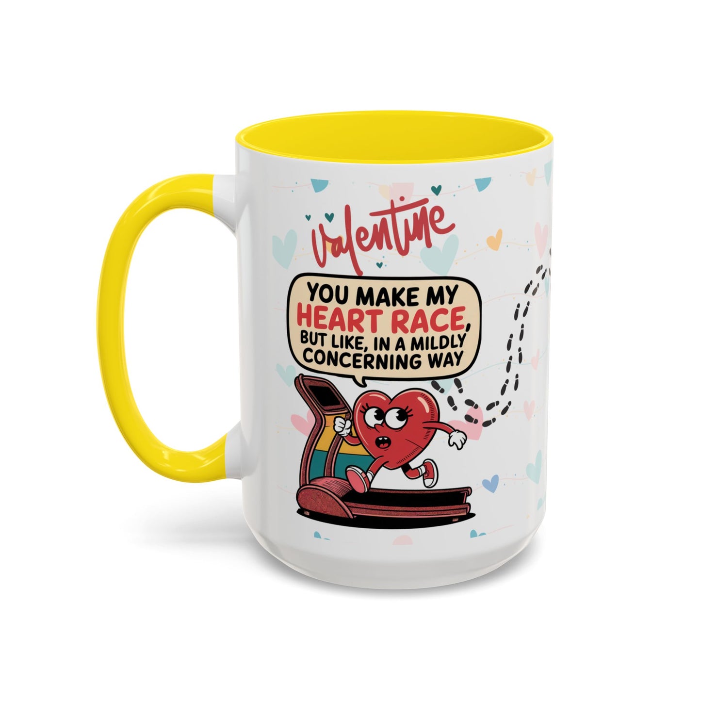 Heart Race Accent Coffee Mug (11, 15oz)