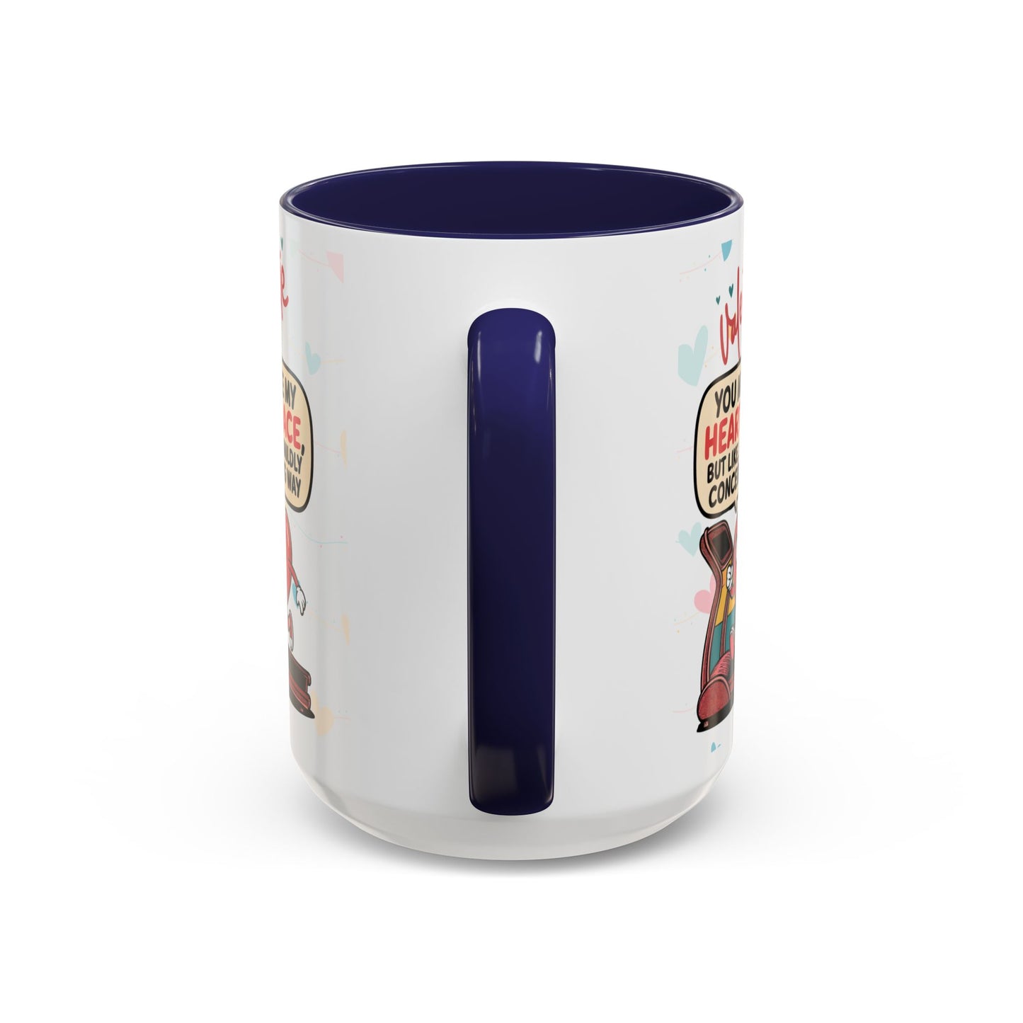 Heart Race Accent Coffee Mug (11, 15oz)