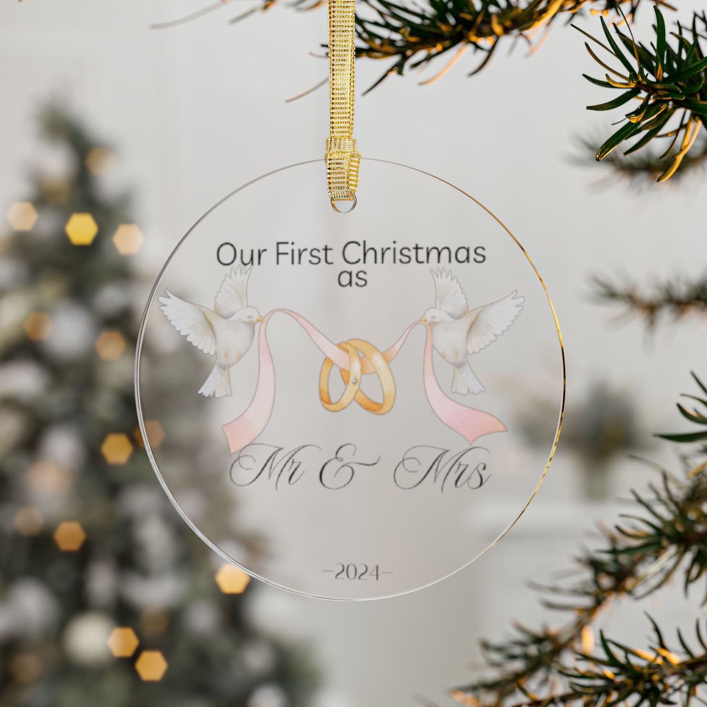 Our First Christmas Custom Personalized Acrylic Ornaments
