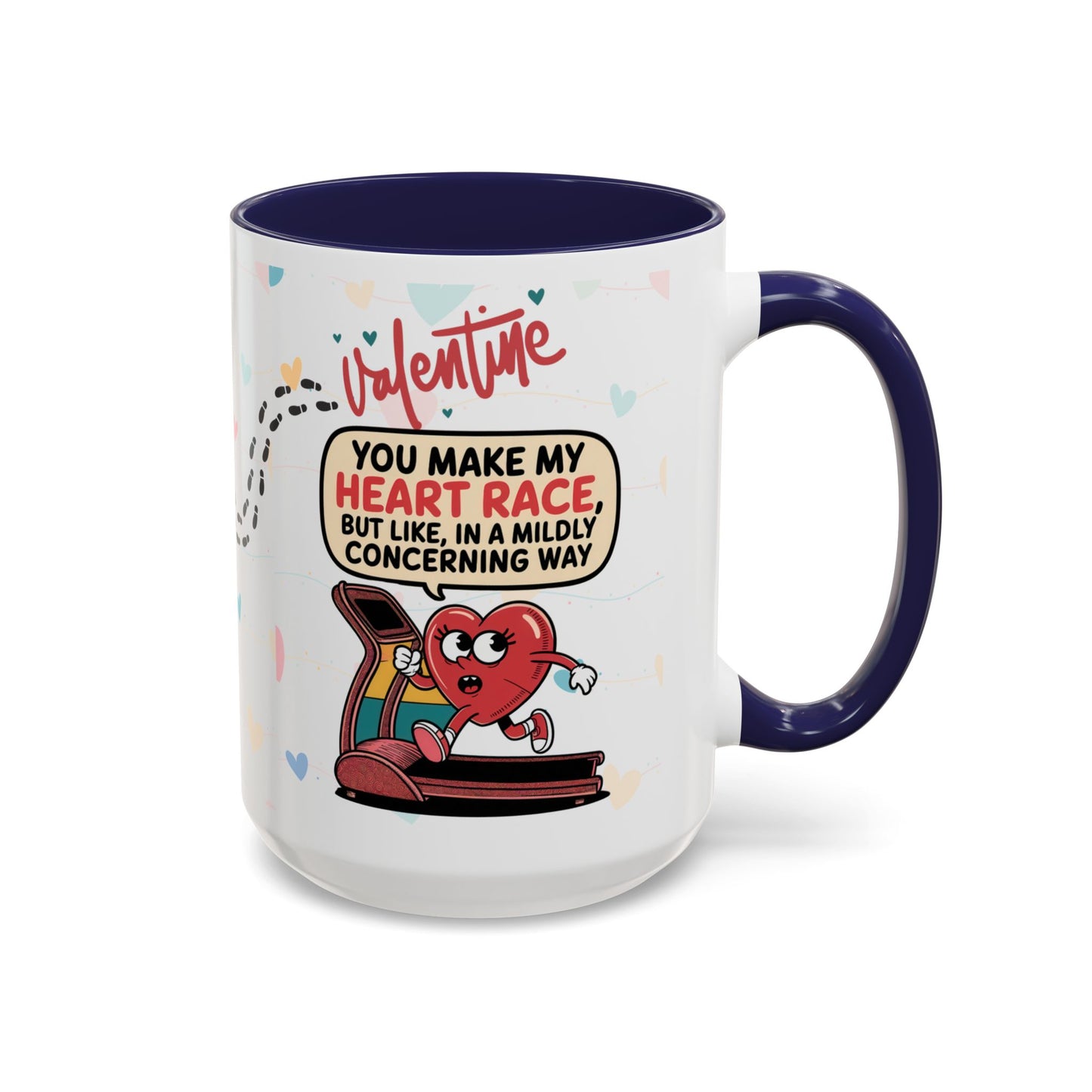 Heart Race Accent Coffee Mug (11, 15oz)