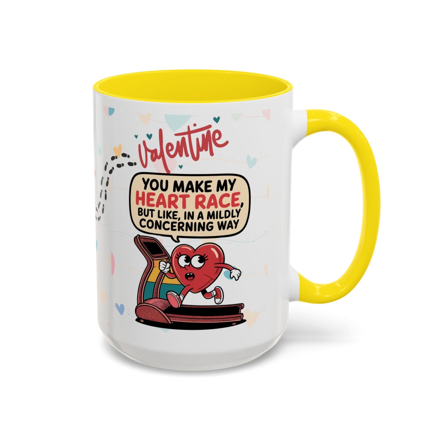 Heart Race Accent Coffee Mug (11, 15oz)