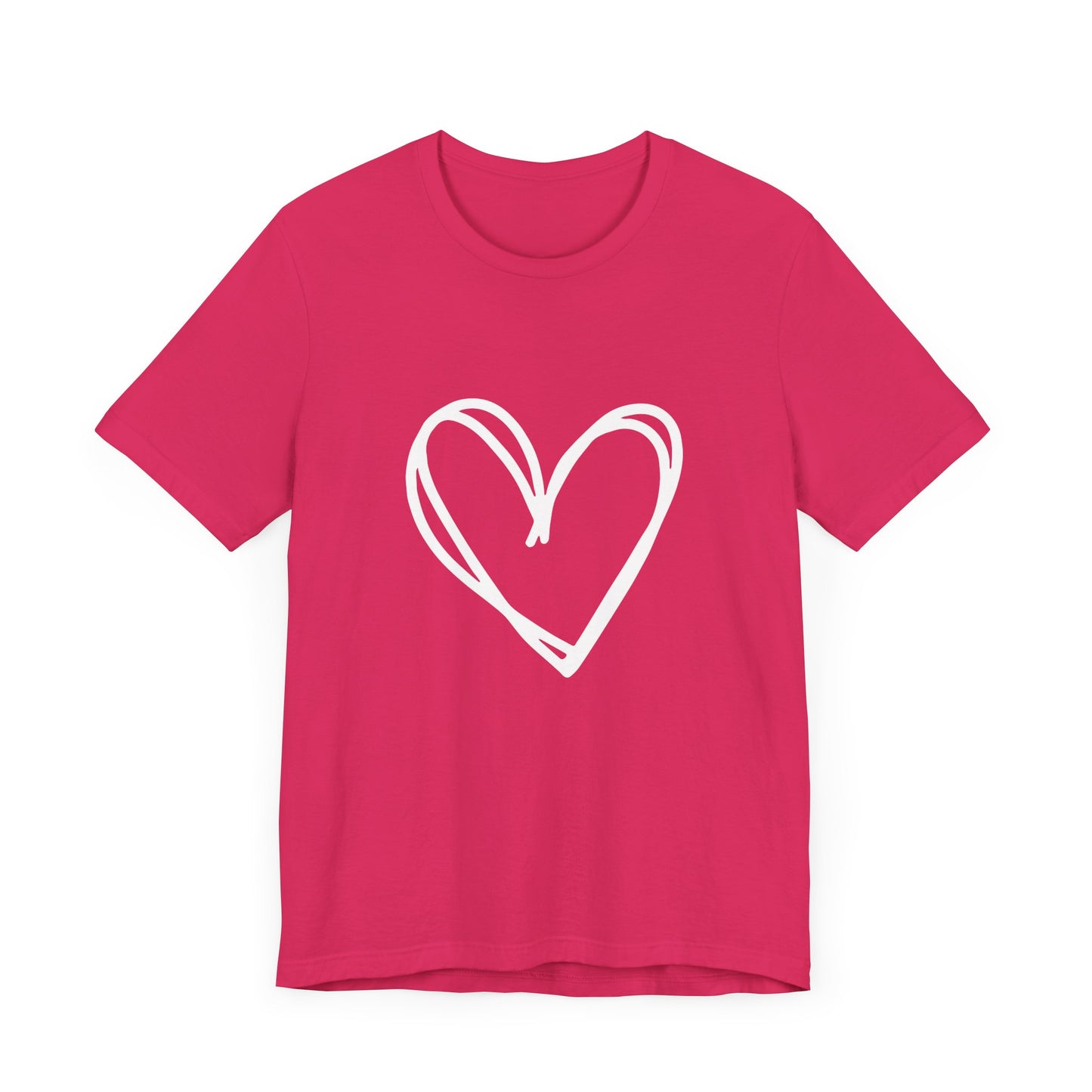 Heart Outline Unisex Jersey Short Sleeve Tee