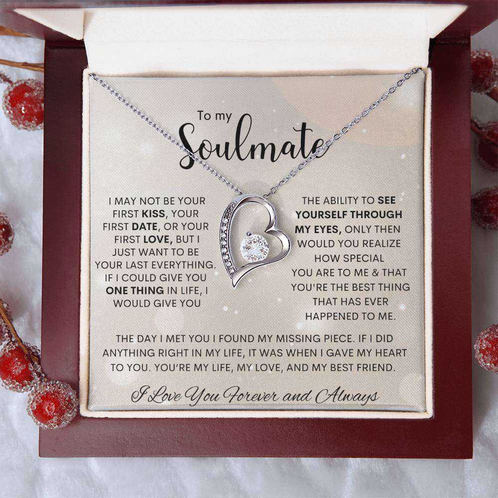 To My Soulmate | I Love You, Forever & Always - Forever Love Necklace
