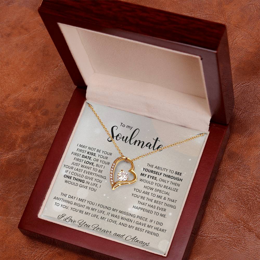 To My Soulmate | I Love You, Forever & Always - Forever Love Necklace