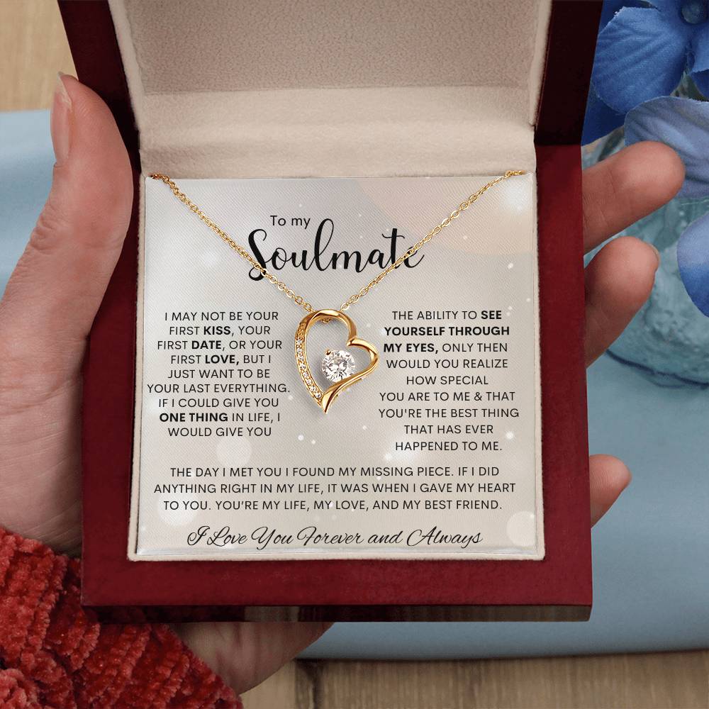 To My Soulmate | I Love You, Forever & Always - Forever Love Necklace