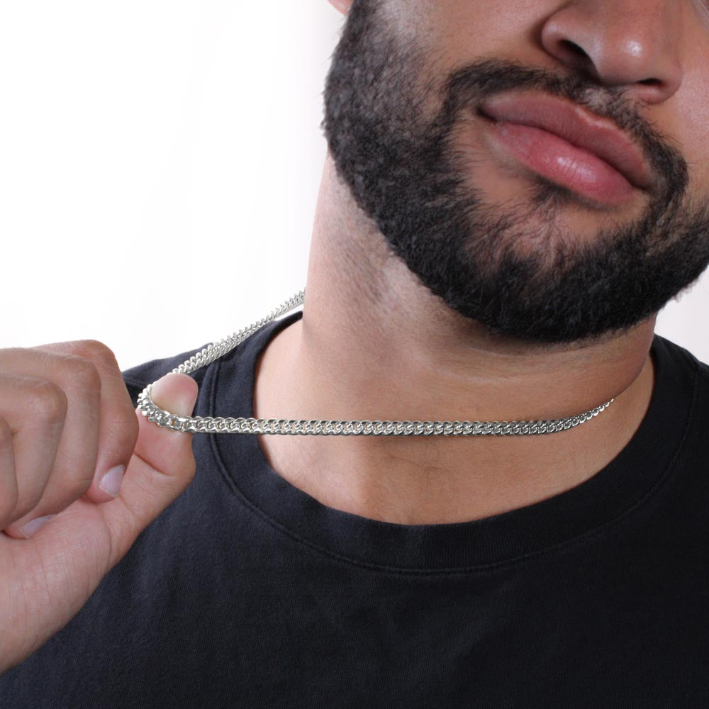 To My Dad | Cuban Link Chain great gift for dad for Valentines Day, Birthdays, or special events