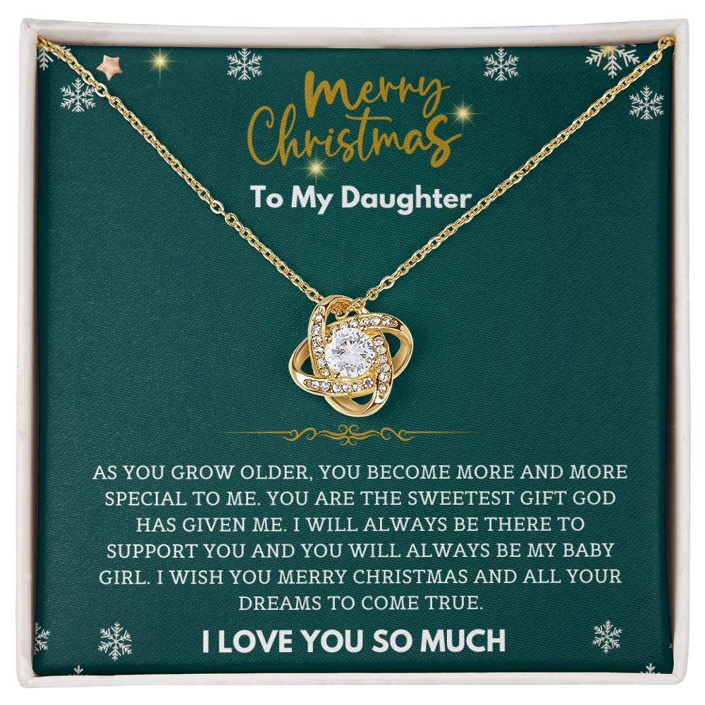 To My Daughter | I Love You So Much - Love Knot Necklace