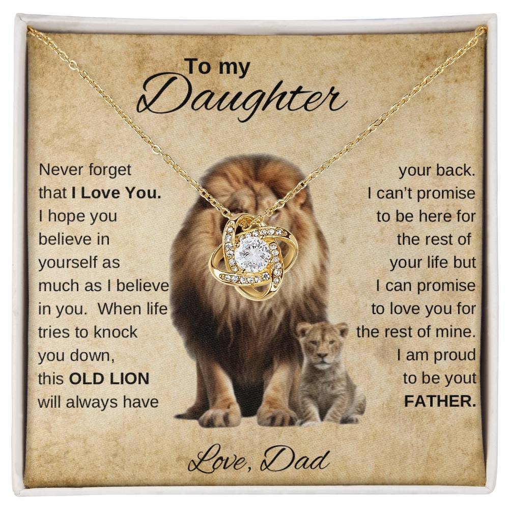 To My Daughter | Proud To Be Your Father(Love Knot Neclace)
