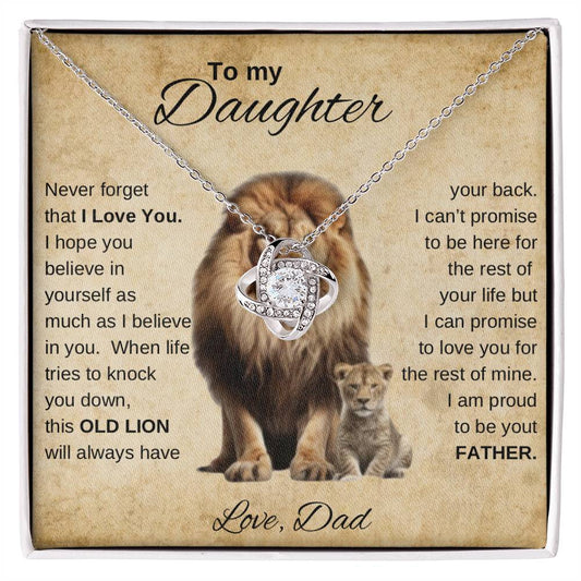 To My Daughter | Proud  To Be Your Father(Love Knot Neclace)