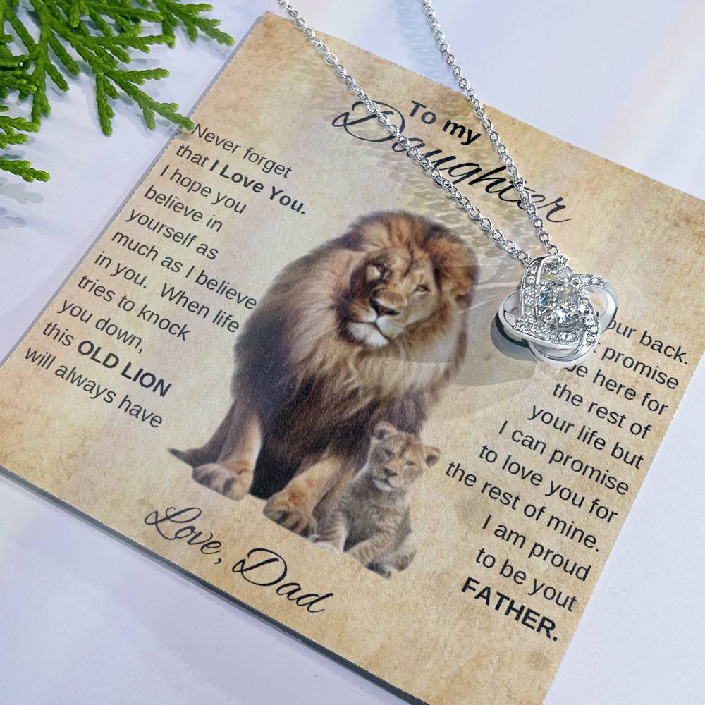 To My Daughter | Proud To Be Your Father(Love Knot Neclace)