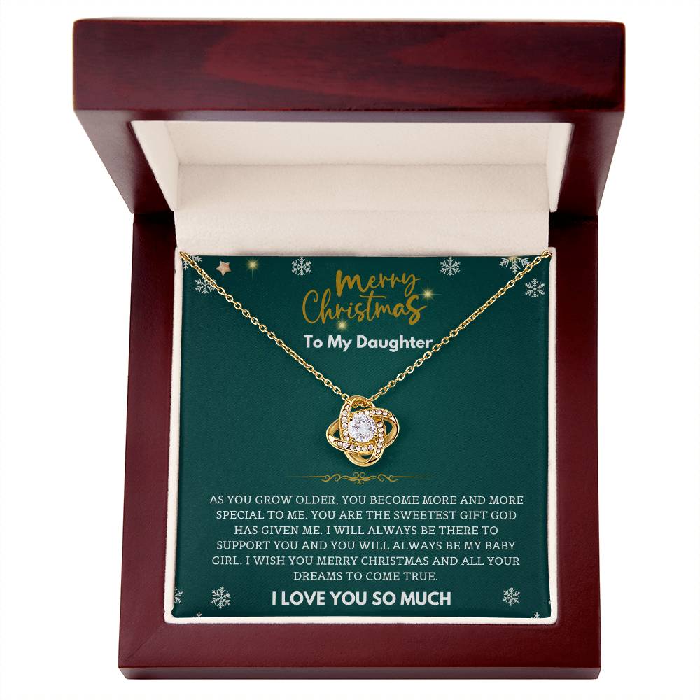 To My Daughter | I Love You So Much - Love Knot Necklace