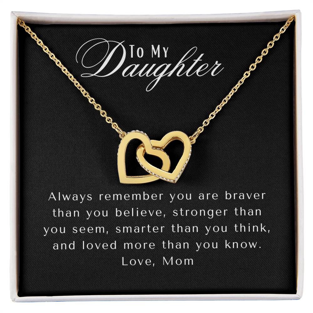 To My Daughter | Interlocking Heart Necklace