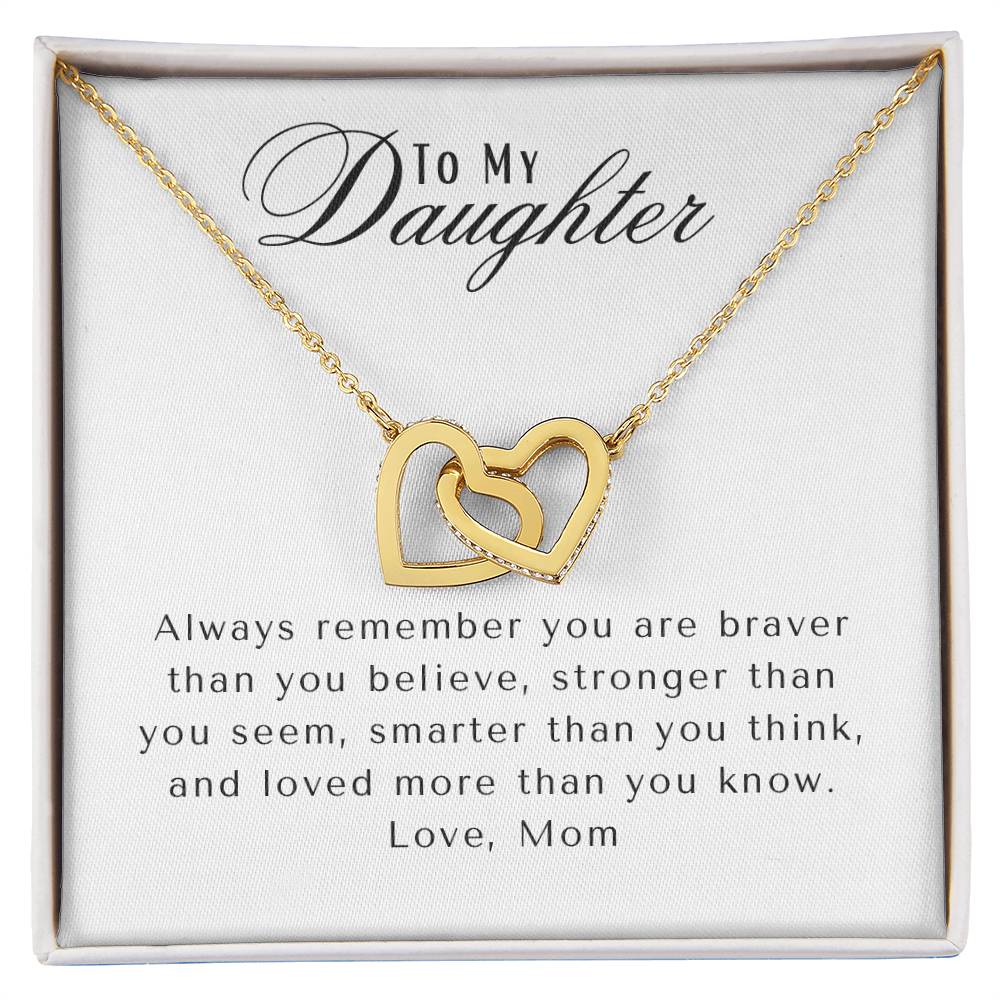 To My Daughter | Interlocking Heart Necklace